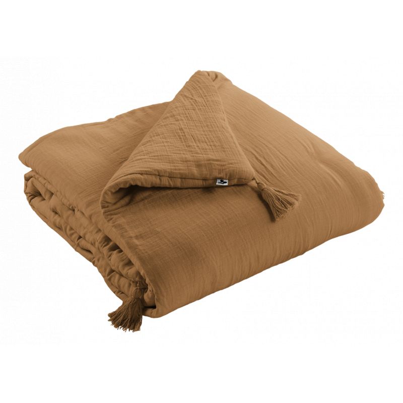 Cotton gauze bedspread or end-of-bed throw L'EFFET PAPILLON