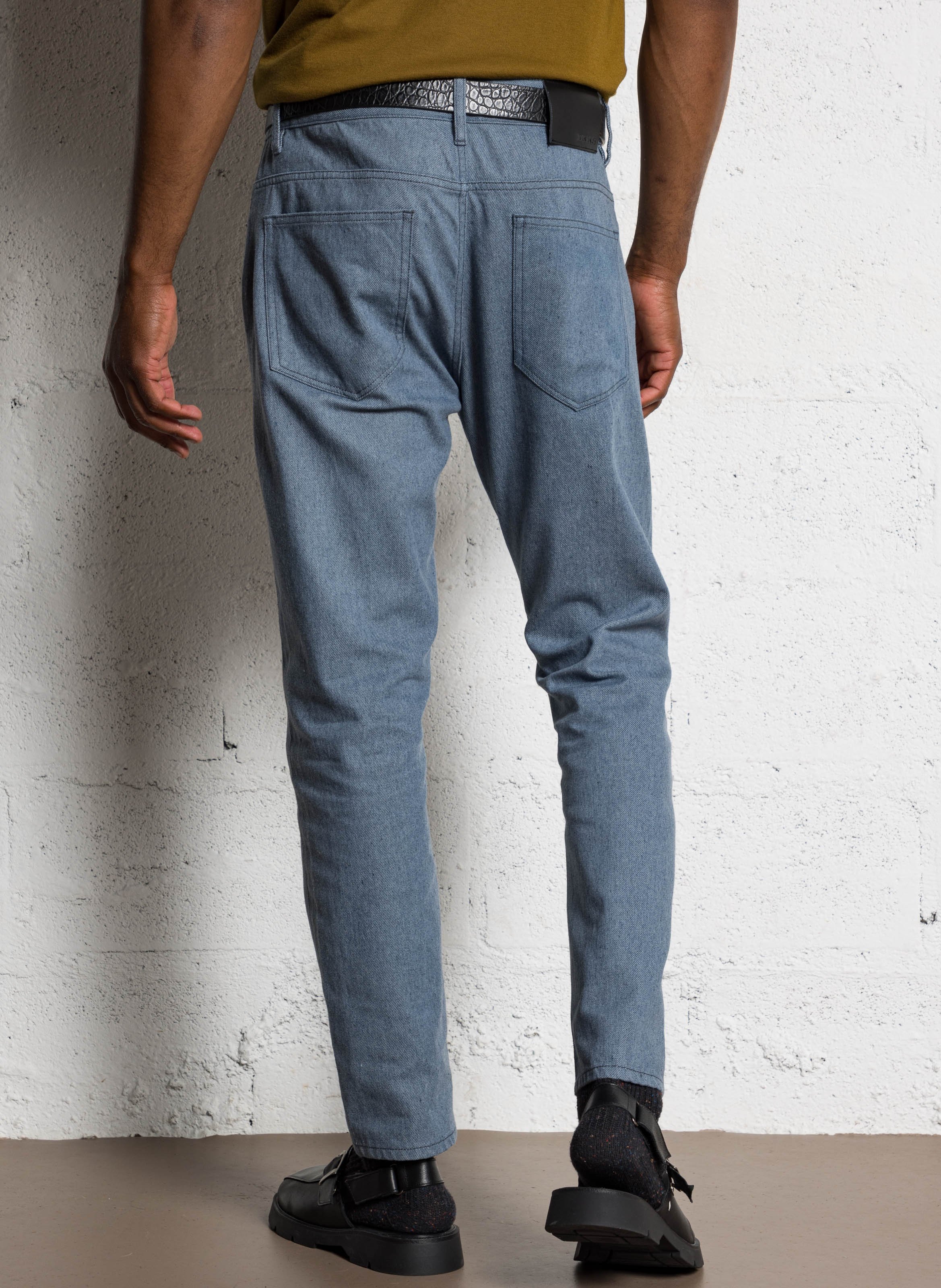 Straight leg jeans with a mottled effect, 5 pockets IKKS Blue