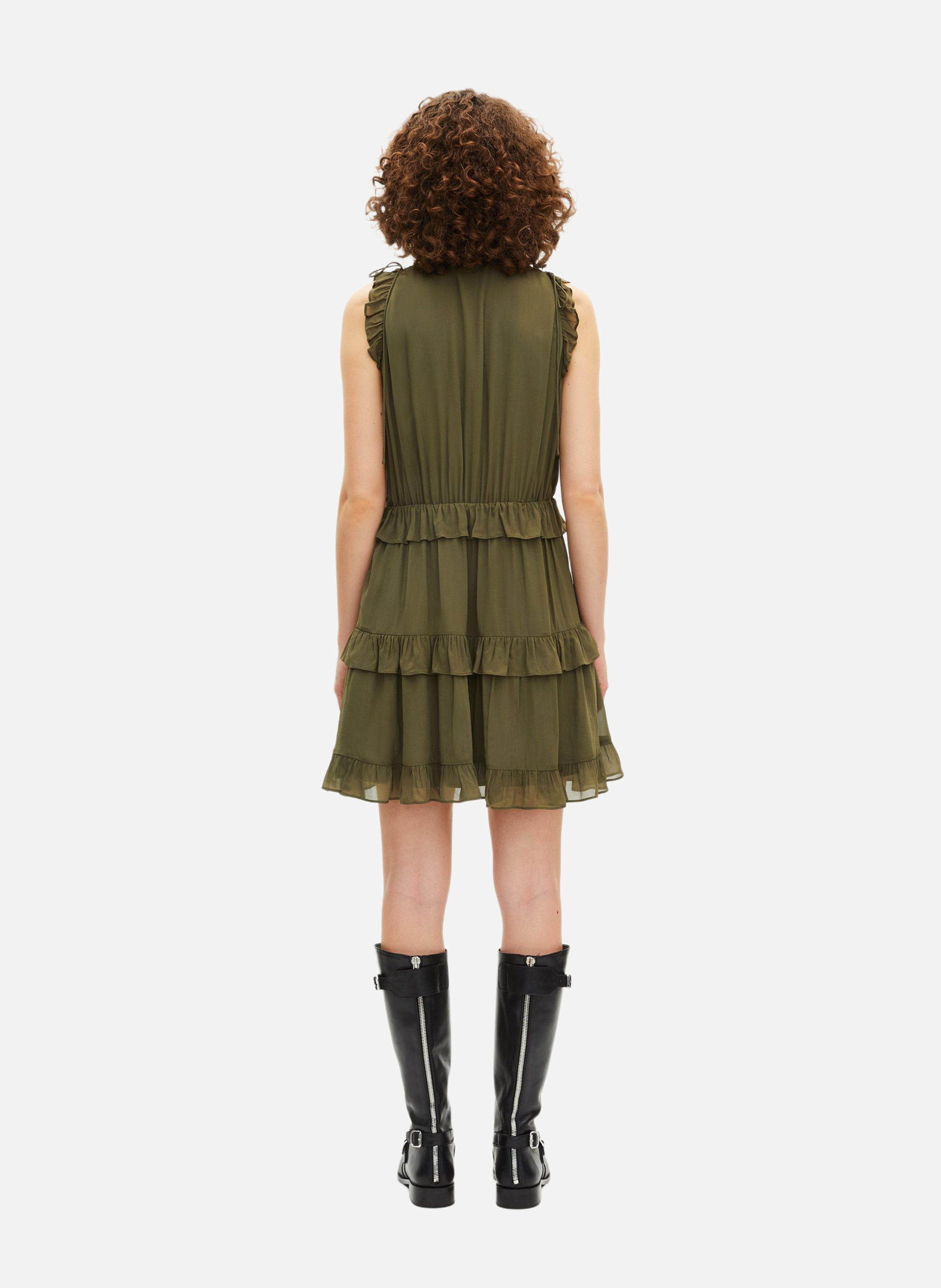 Short dress with ruffles THE KOOPLES Green