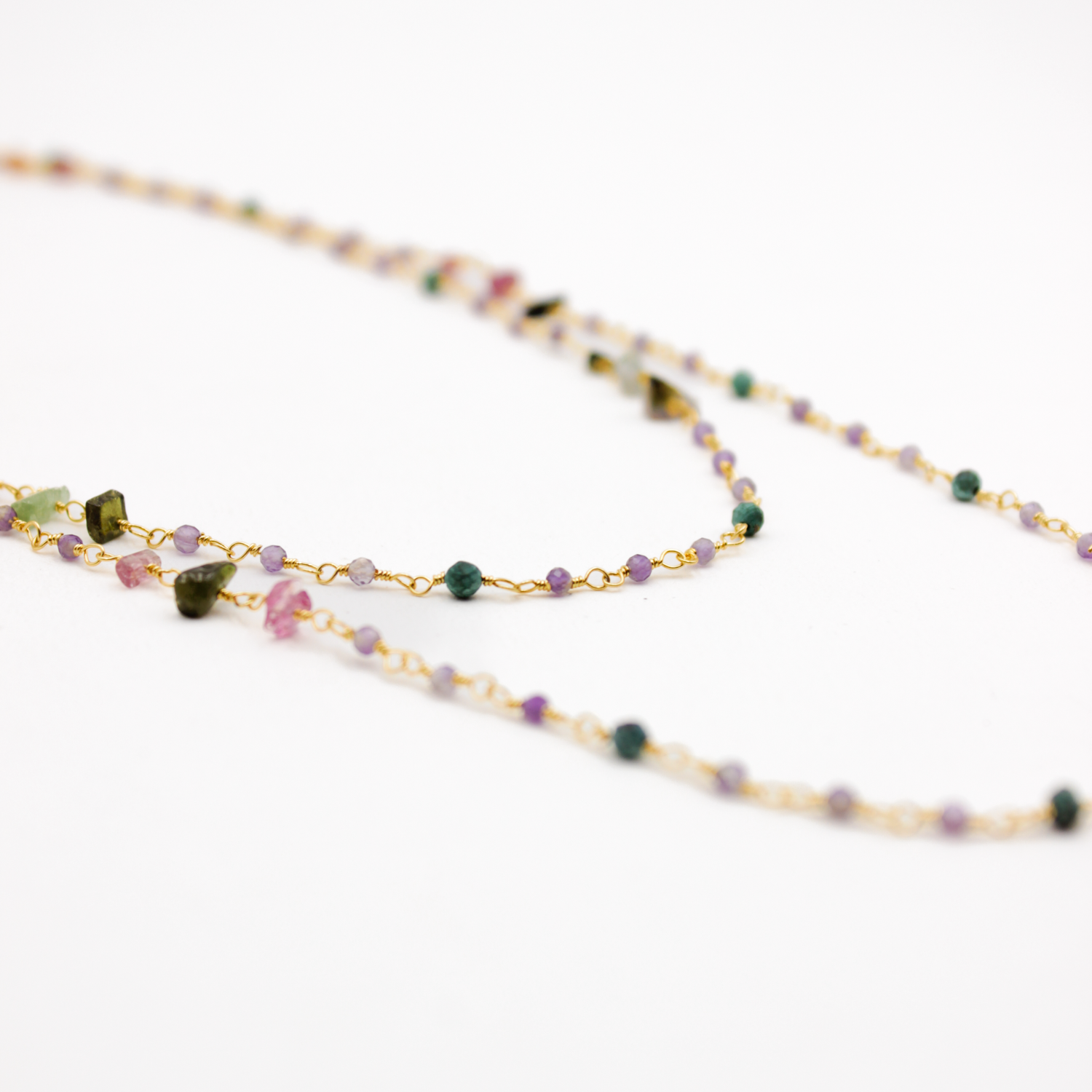 Sautoir pierres fines - charlotte L'ATELIER DES DAMES Doré