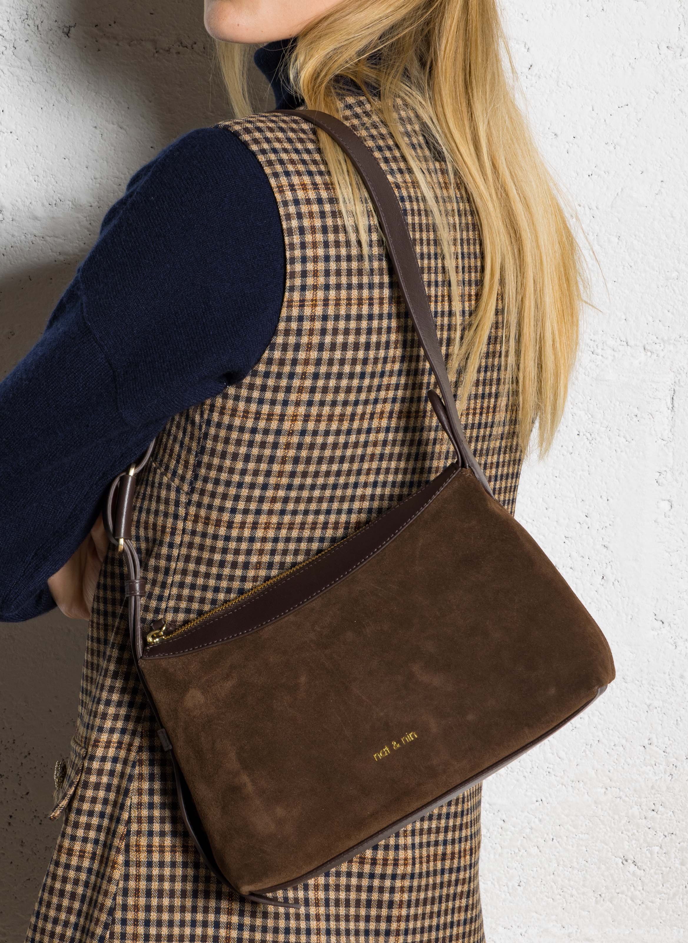 Brieftasche aus Leder NAT & NIN Braun