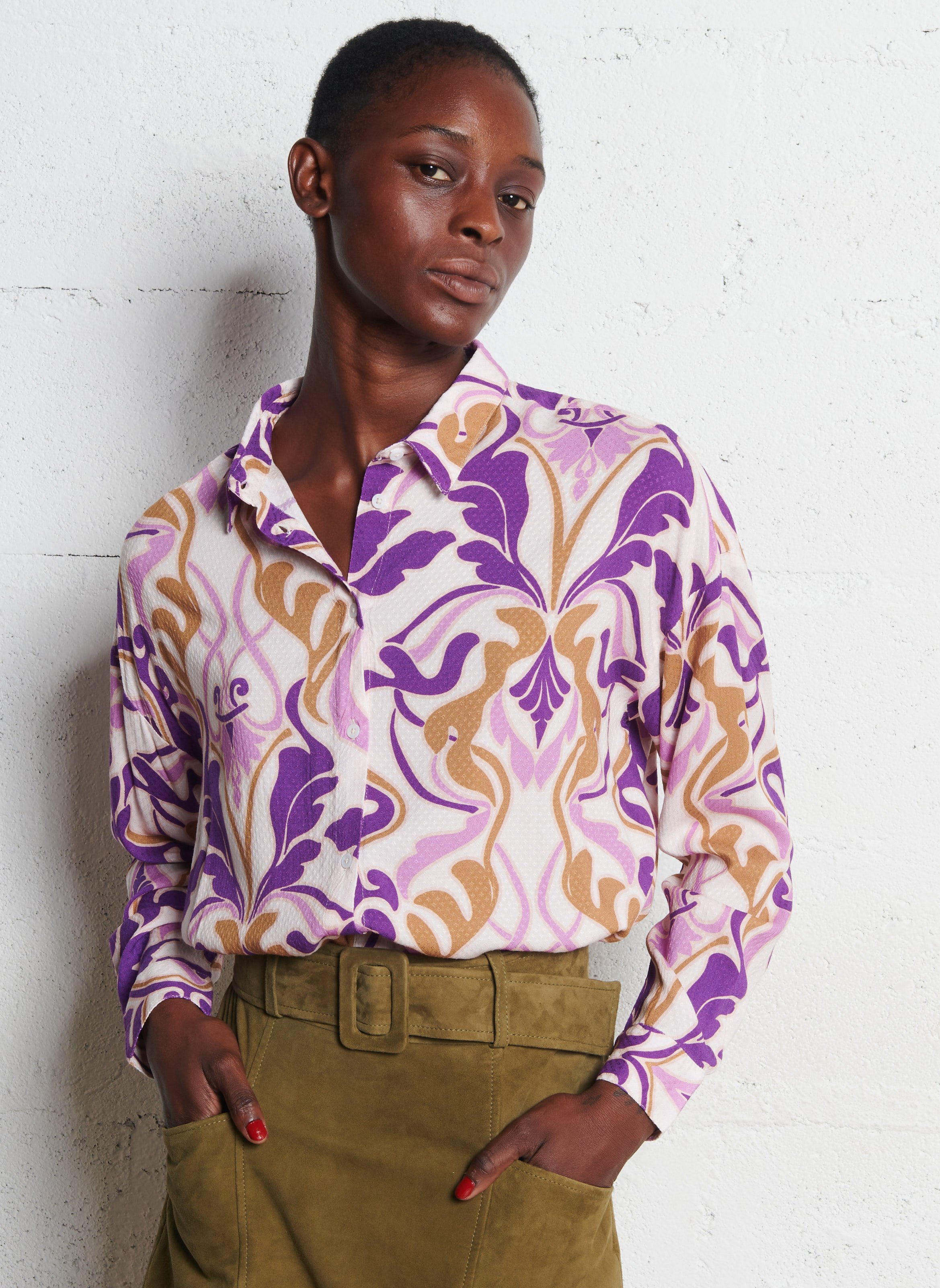 Chemise col classique  LA PETITE ETOILE Violet