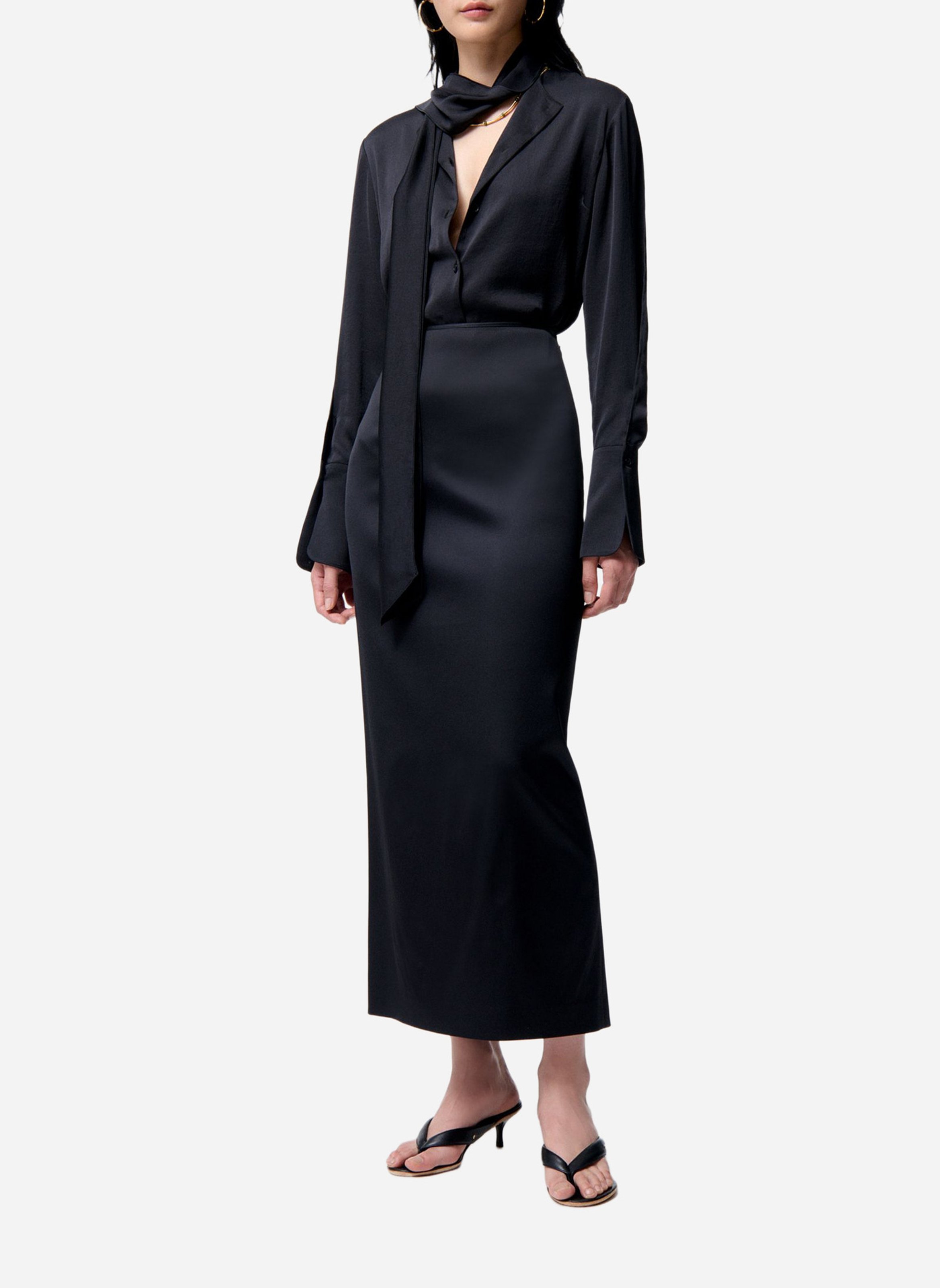 Jupe midi droite VANESSA BRUNO Noir