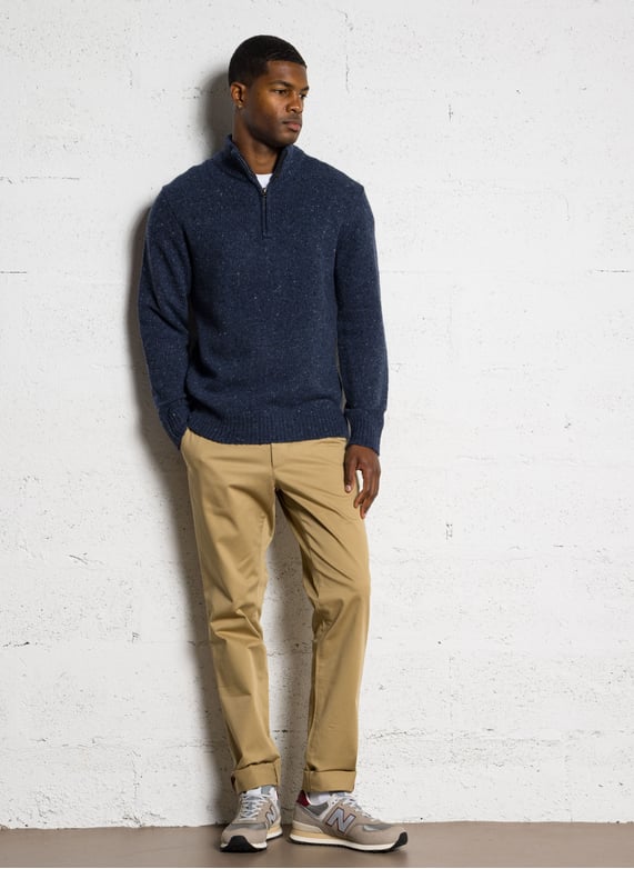 Low-top leather mix sneakers - Look 3