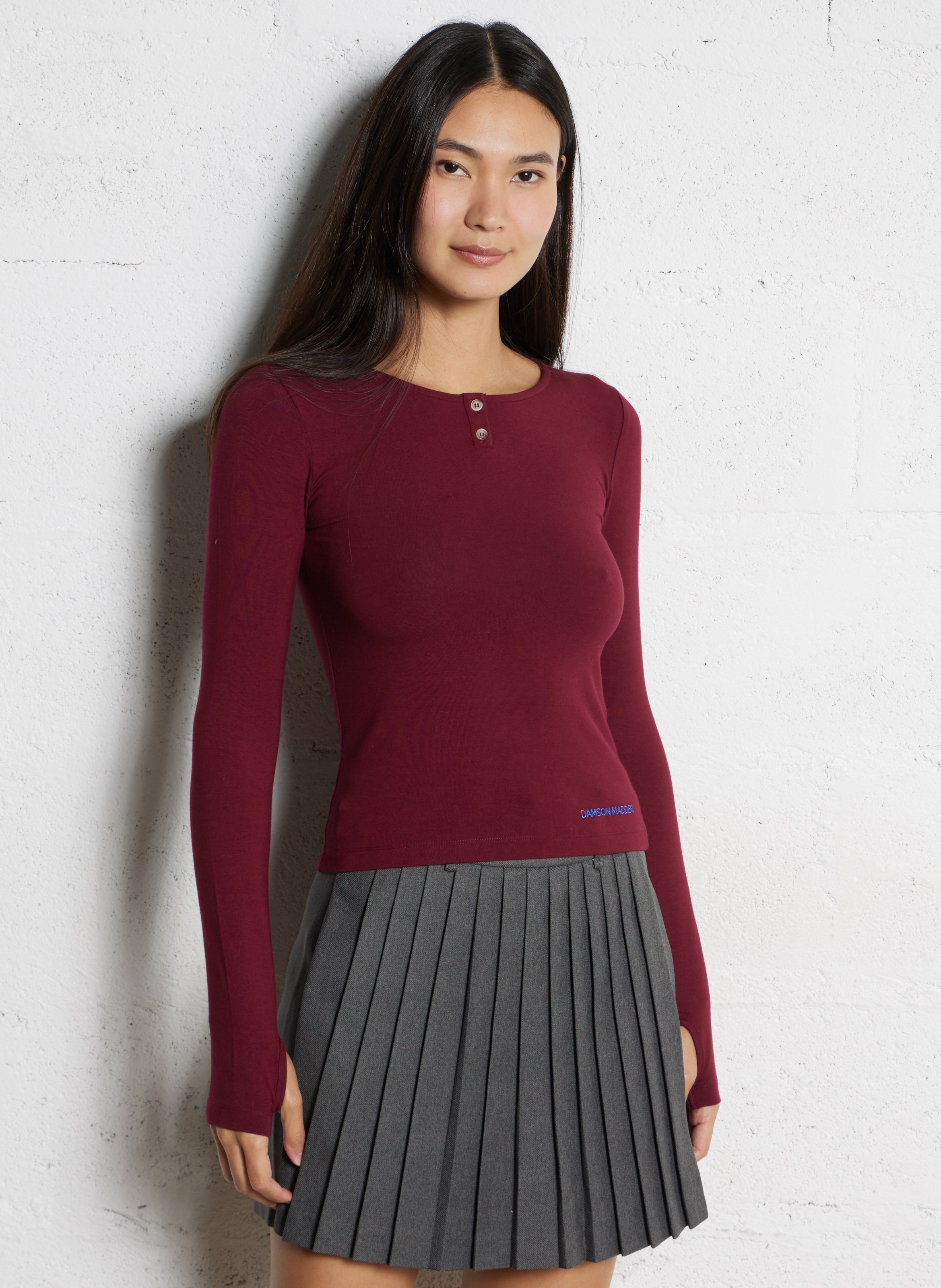 Tee-shirt droit col rond DAMSON MADDER Rouge