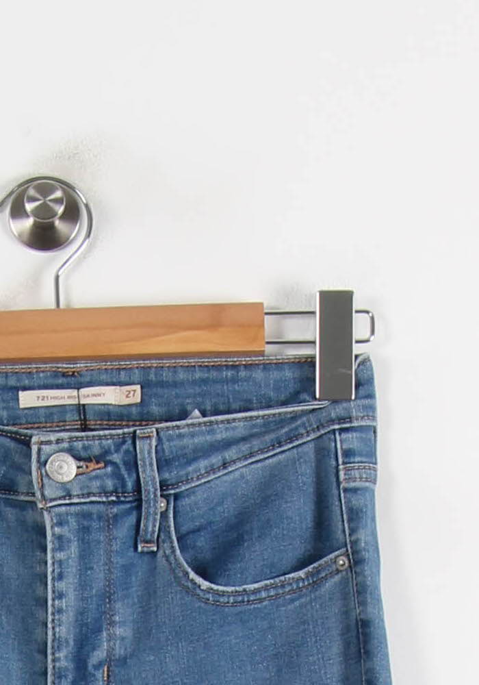 Cropped slim jeans with studs LEVI'S - Seconde main Blue