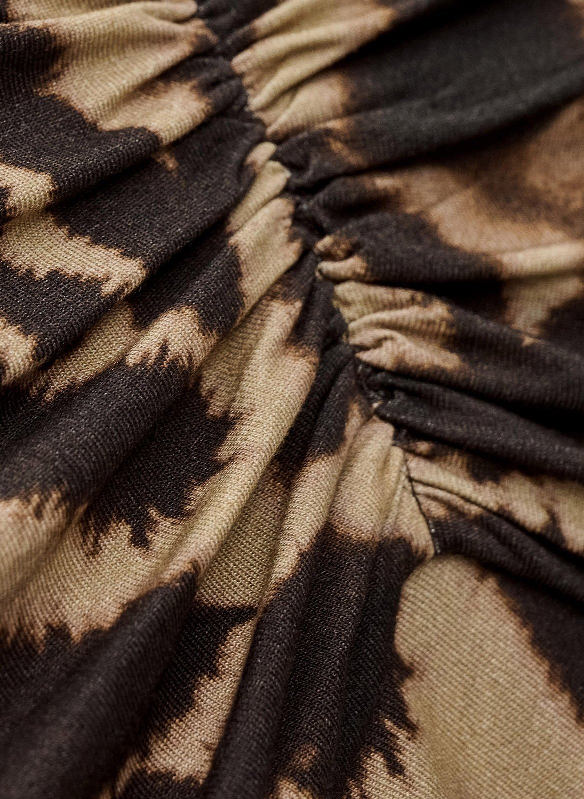 Jupe longue droite imprimée BA&SH Marron