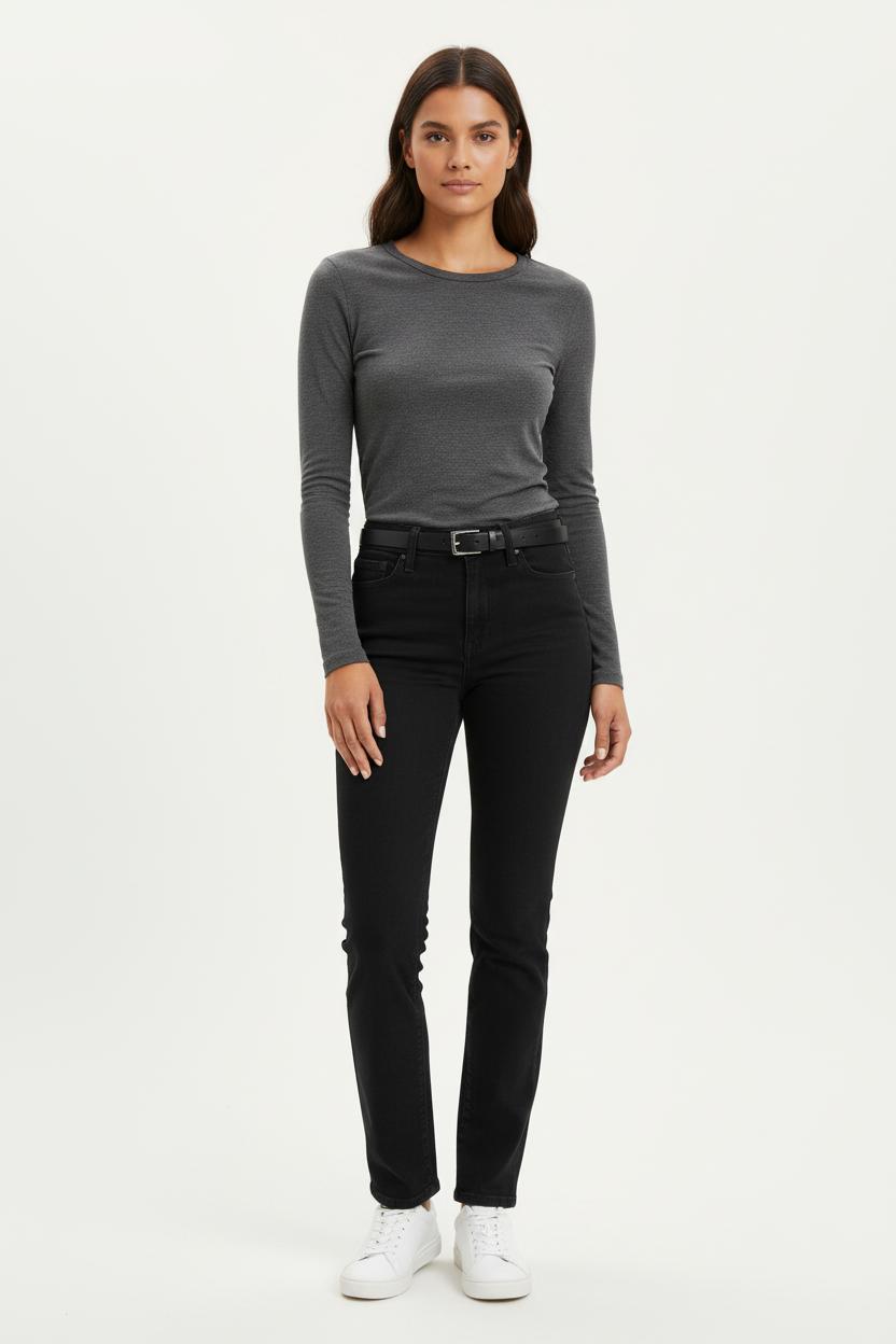 Cropped slim jeans with studs COMPTOIR DES COTONNIERS - Seconde main Black