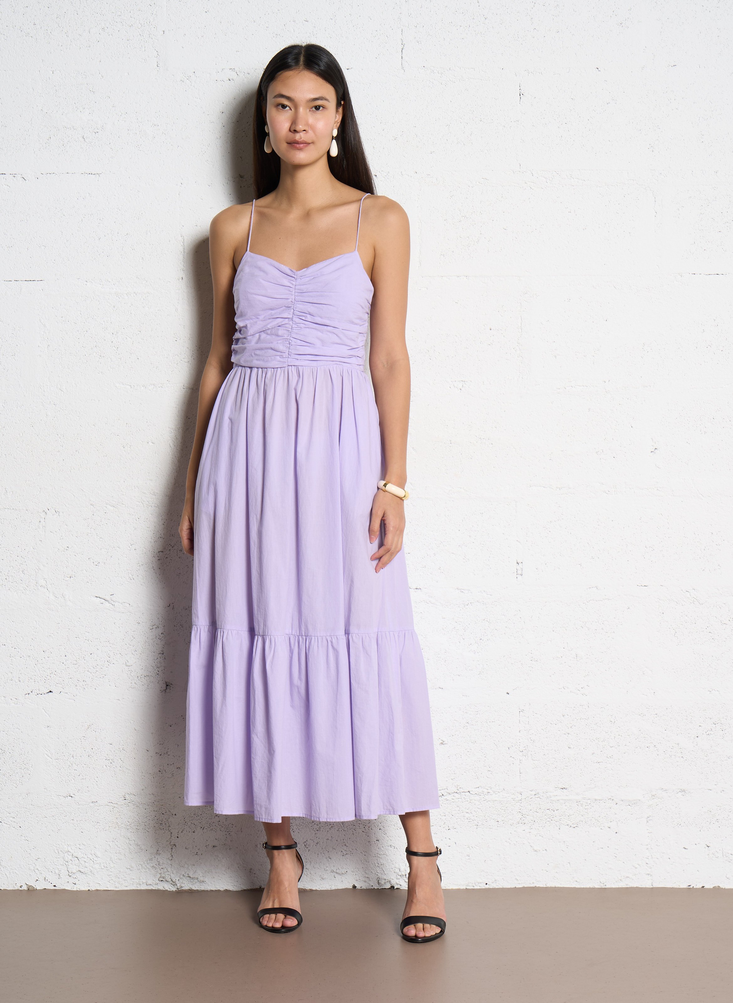 Kurzkleid aus Baumwolle SUNCOO Violett