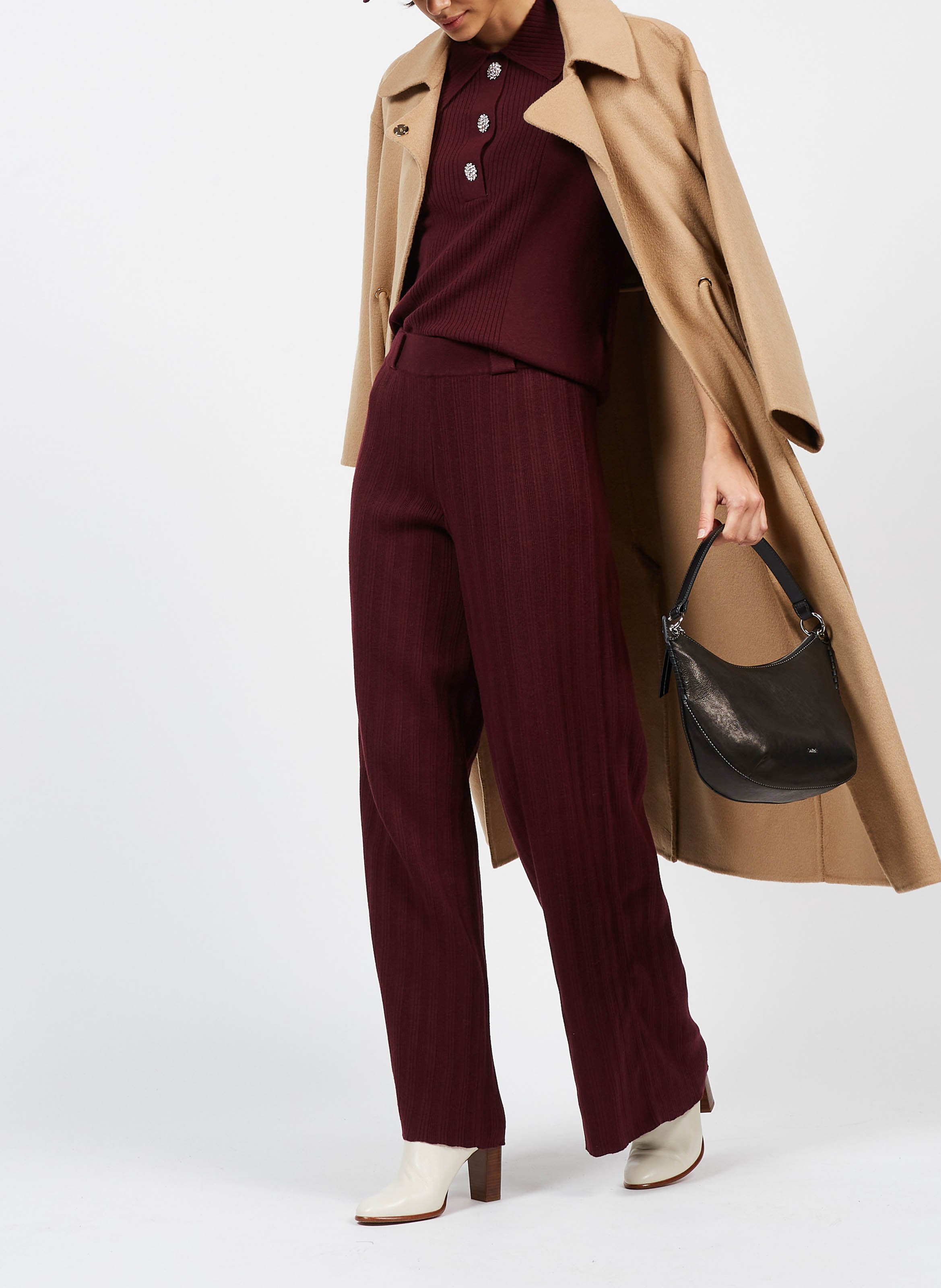Long coat with asymmetric collar BA&amp;SH Brown