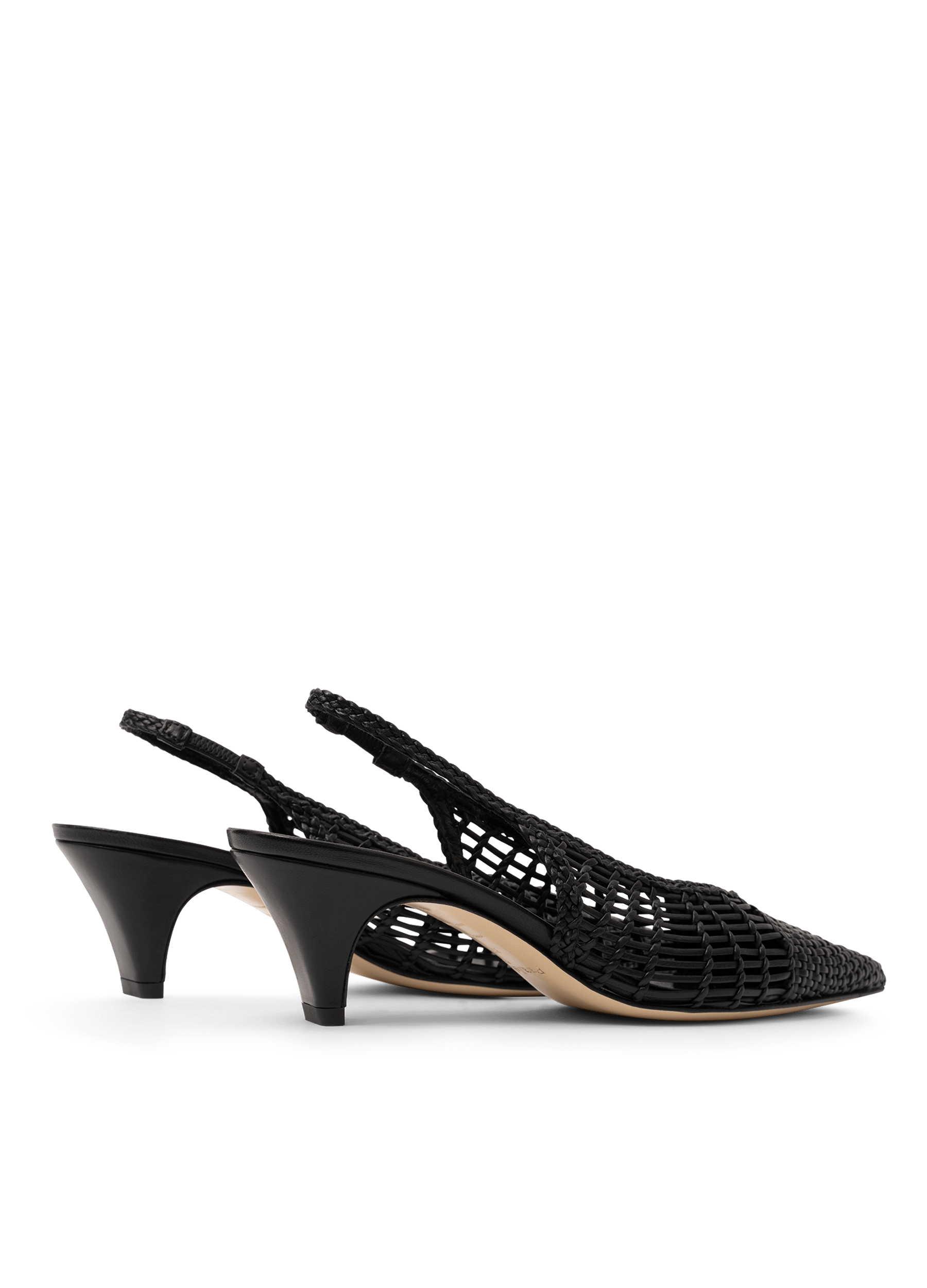 Slingback en cuir nappa noir PARALLELE PARIS Noir