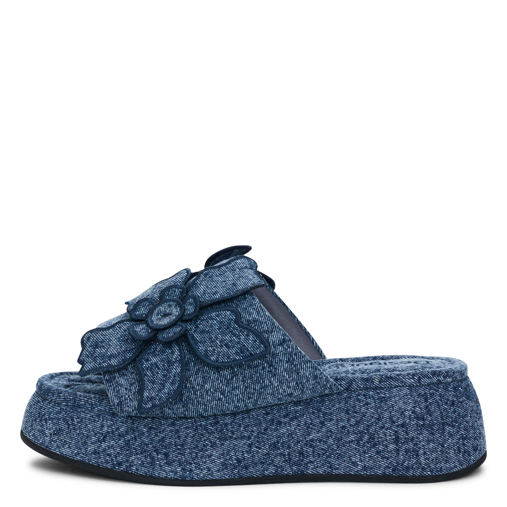 Sandales compensées en denim DESIGUAL Bleu