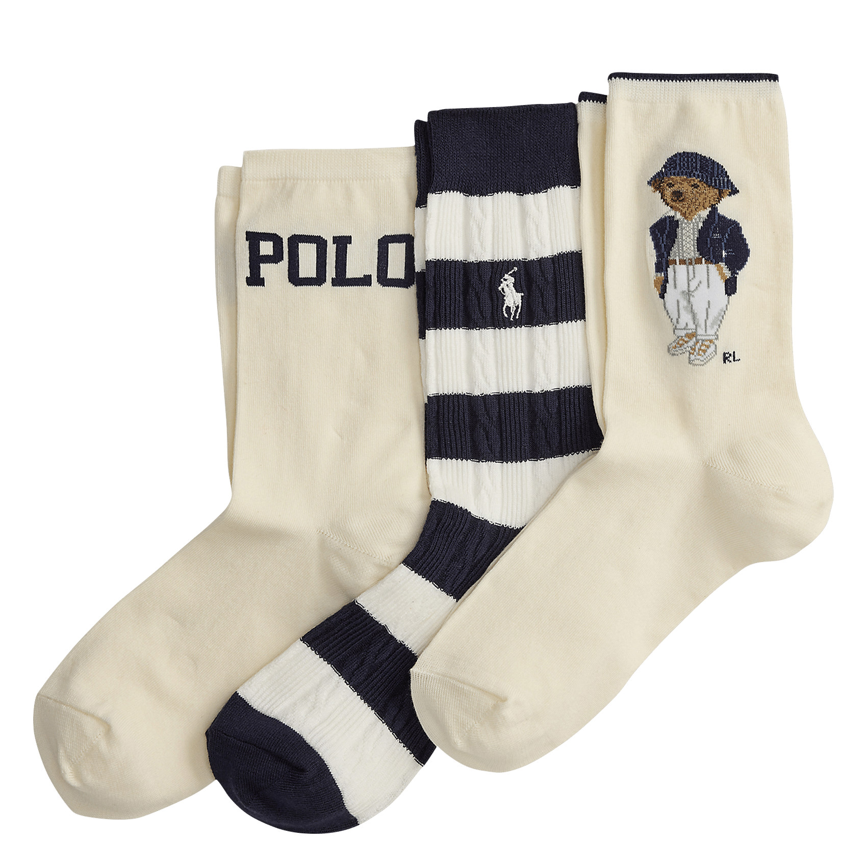 3 Paar Socken mit Druck POLO RALPH LAUREN Weiss