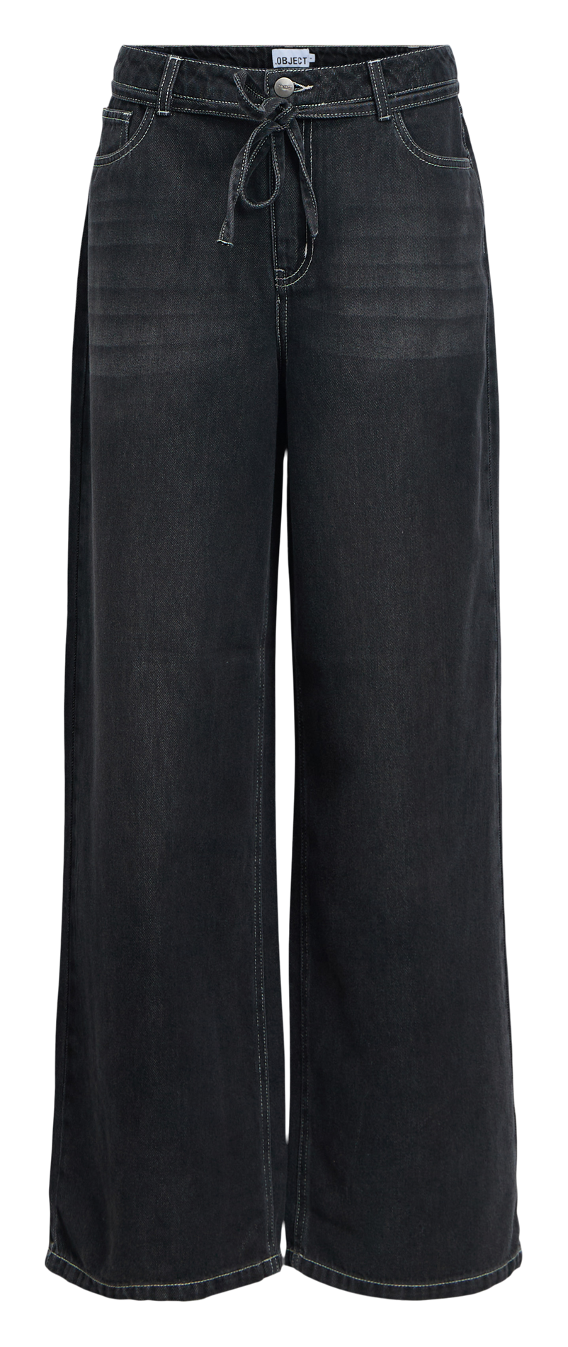 Flared organic cotton blend jeans OBJECT Black