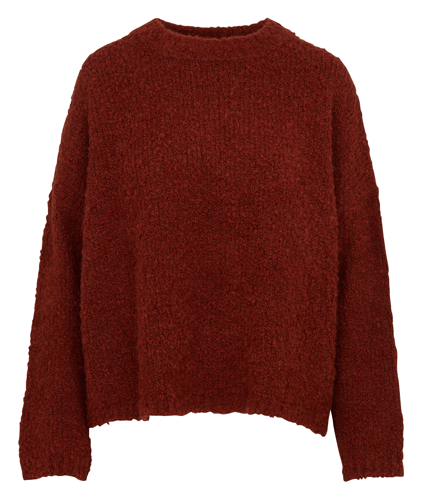 Pull oversize en laine mélangé LA FEE MARABOUTEE Marron