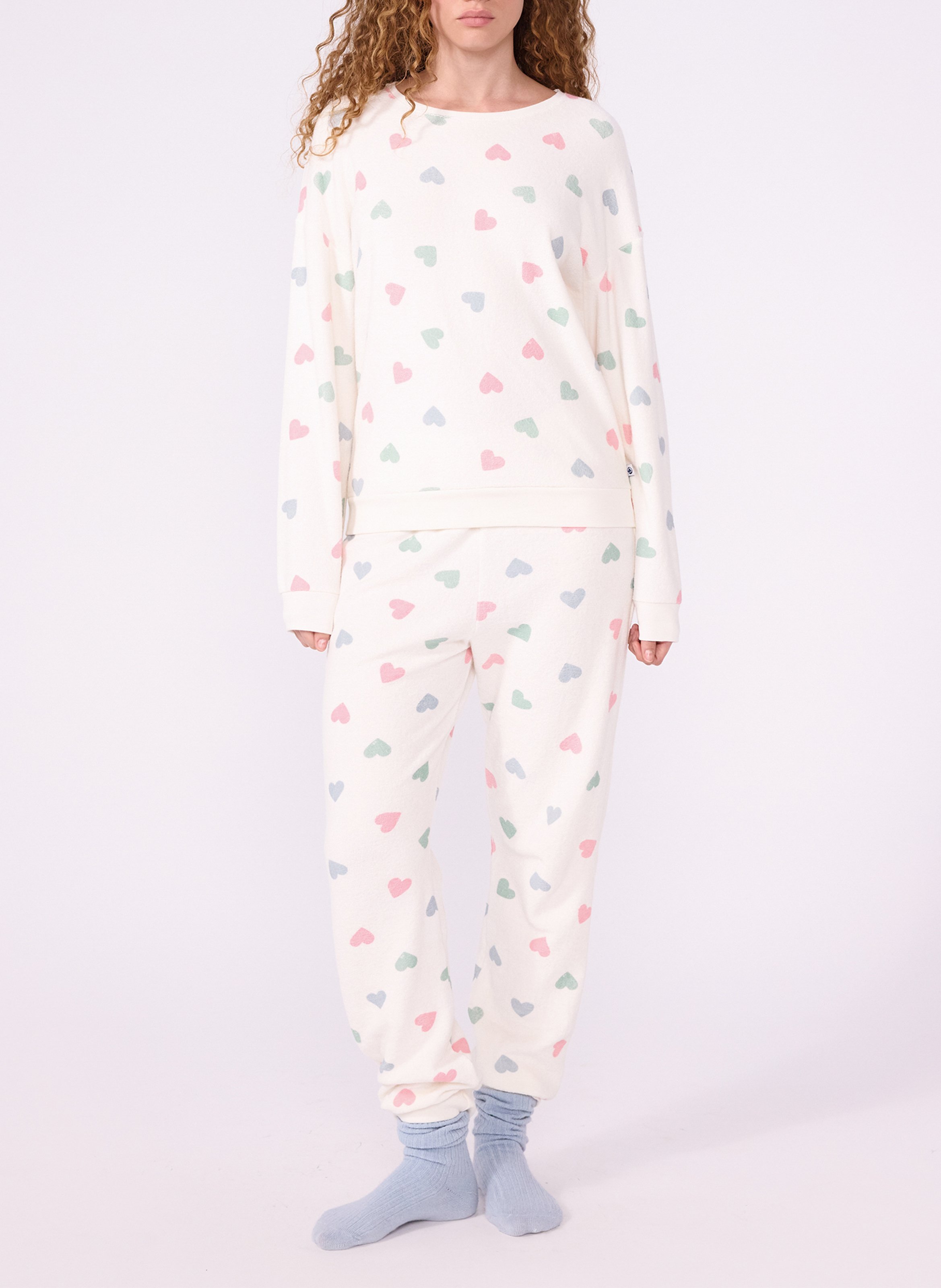 Printed cotton pajama set PETIT BATEAU Multicolored