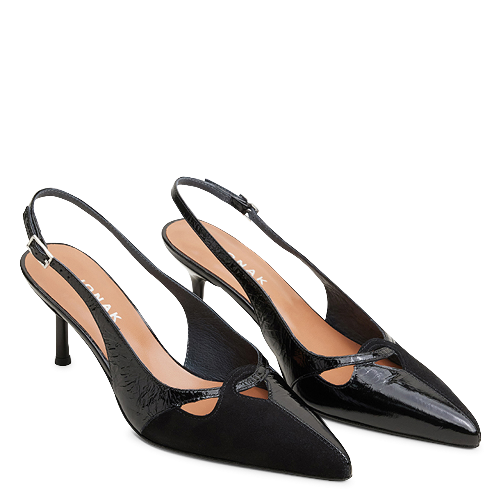Leren pumps met hak JONAK Zwart