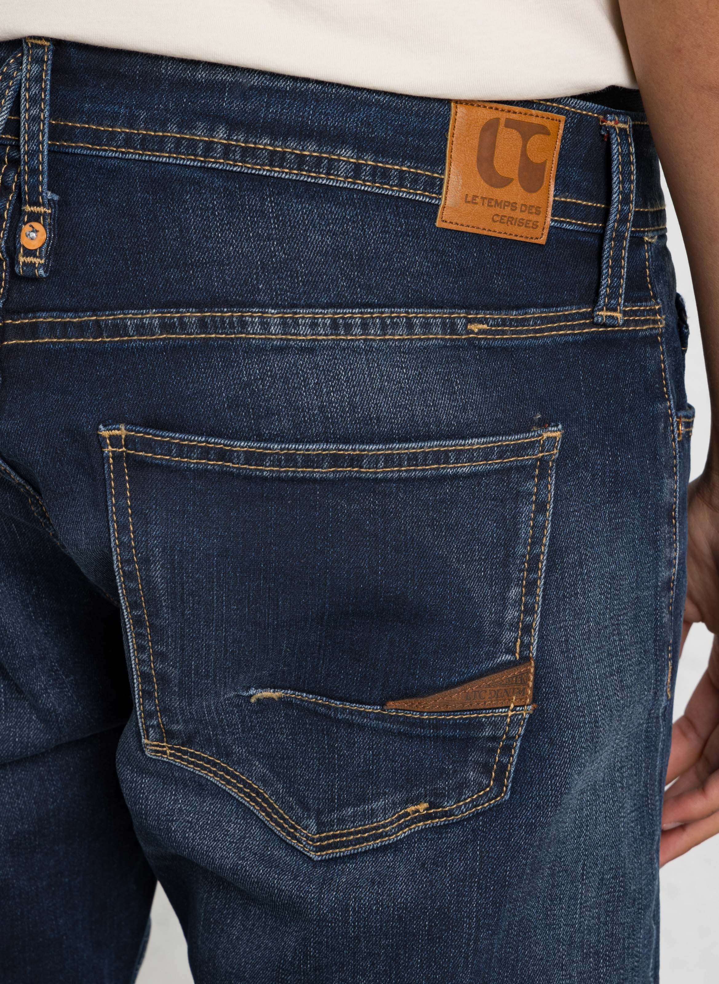 Gerade Jeanshose in Roh-Denim LE TEMPS DES CERISES Blau