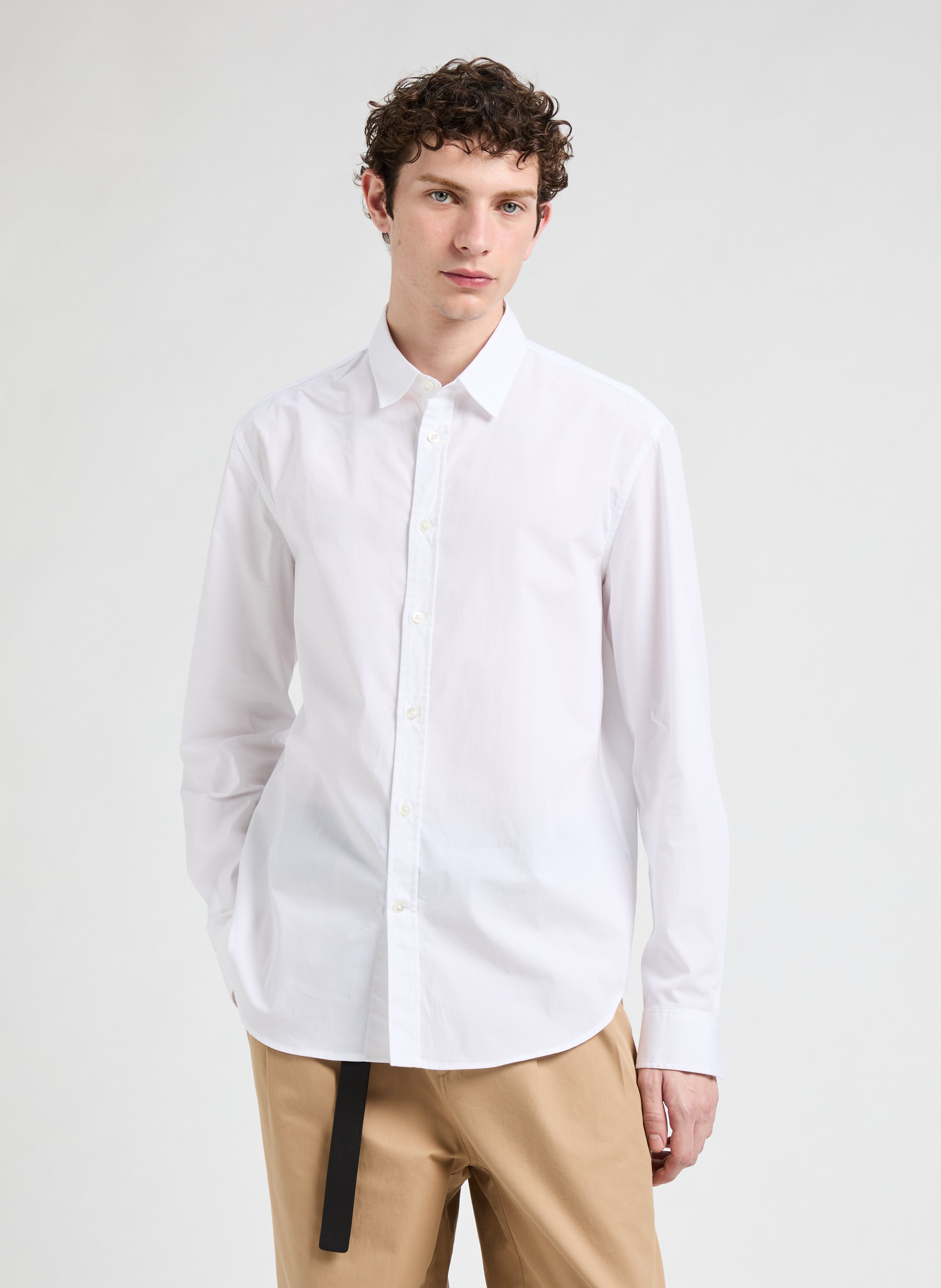 Straight shirt with concealed buttons krave krave-d-cf AU PRINTEMPS PARIS White