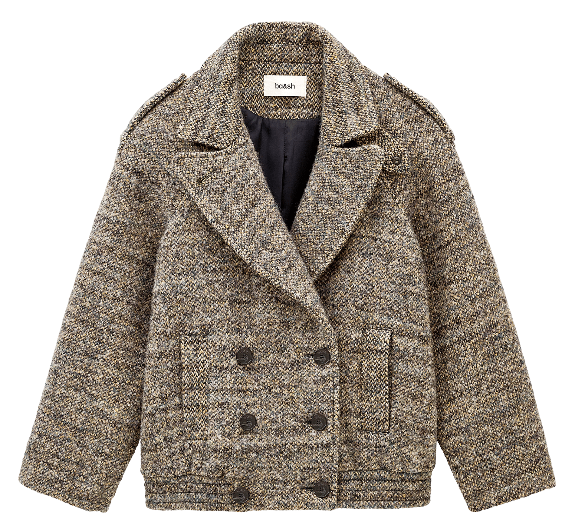 Manteau ample en laine mélangée BA&SH Multicolore
