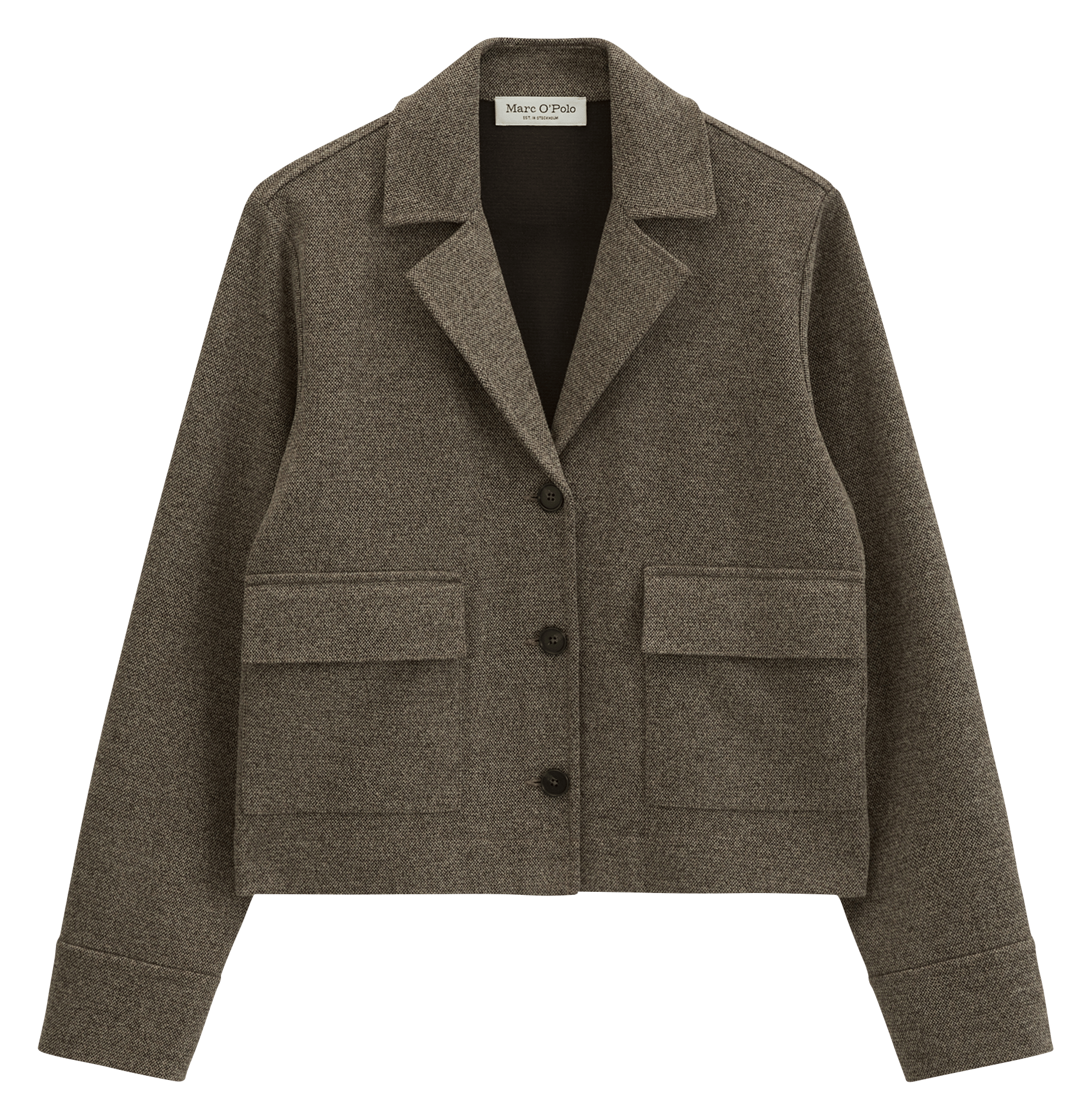 Veste droite en coton mélangé MARC O'POLO Marron