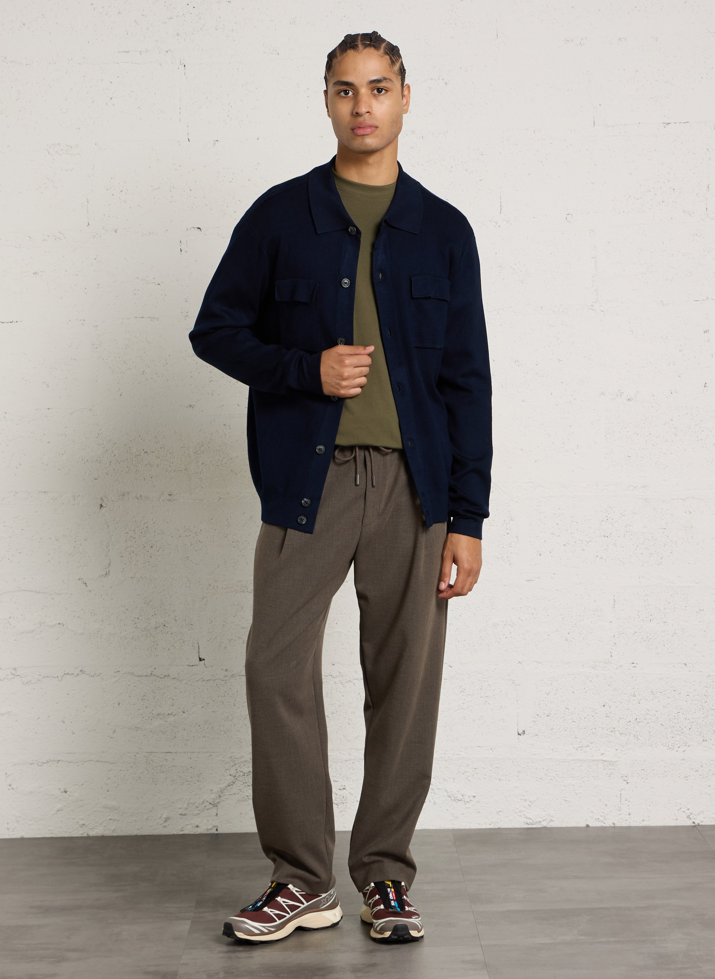 Pantalon à pinces droit IKKS Marron