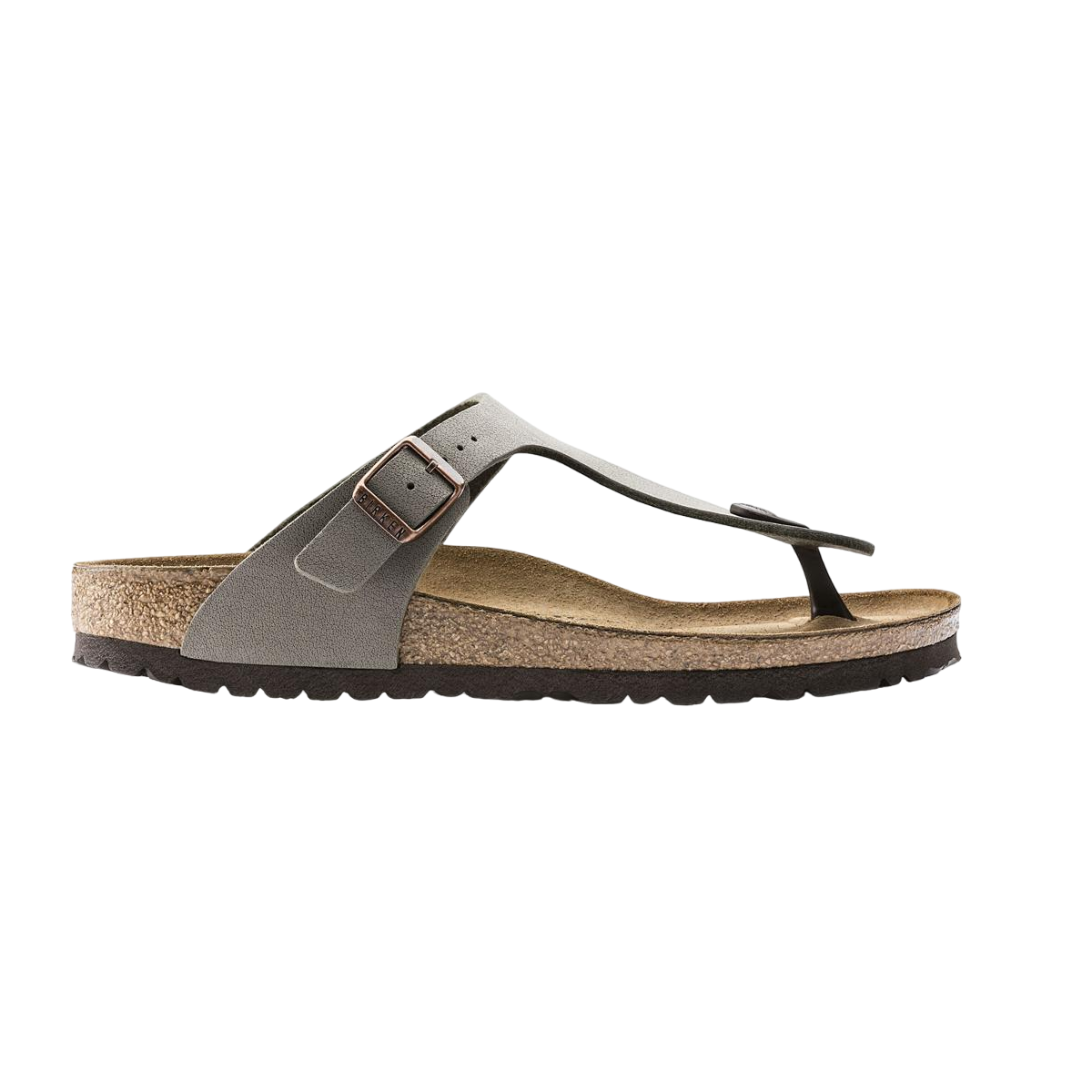 Faux leather sandals BIRKENSTOCK Grey