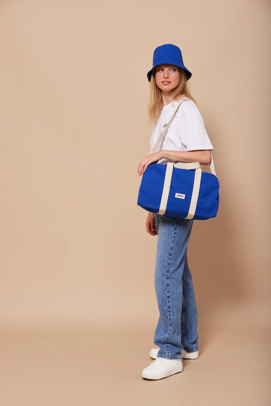 Cotton weekend bag Blue