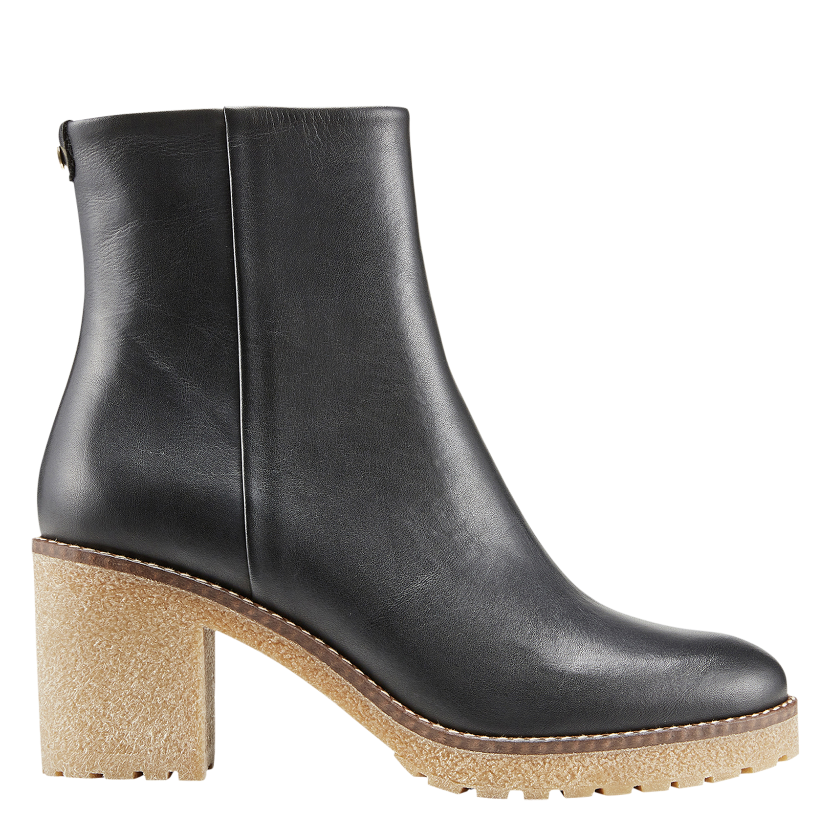 Bianca leather ankle boots COSMOPARIS Black