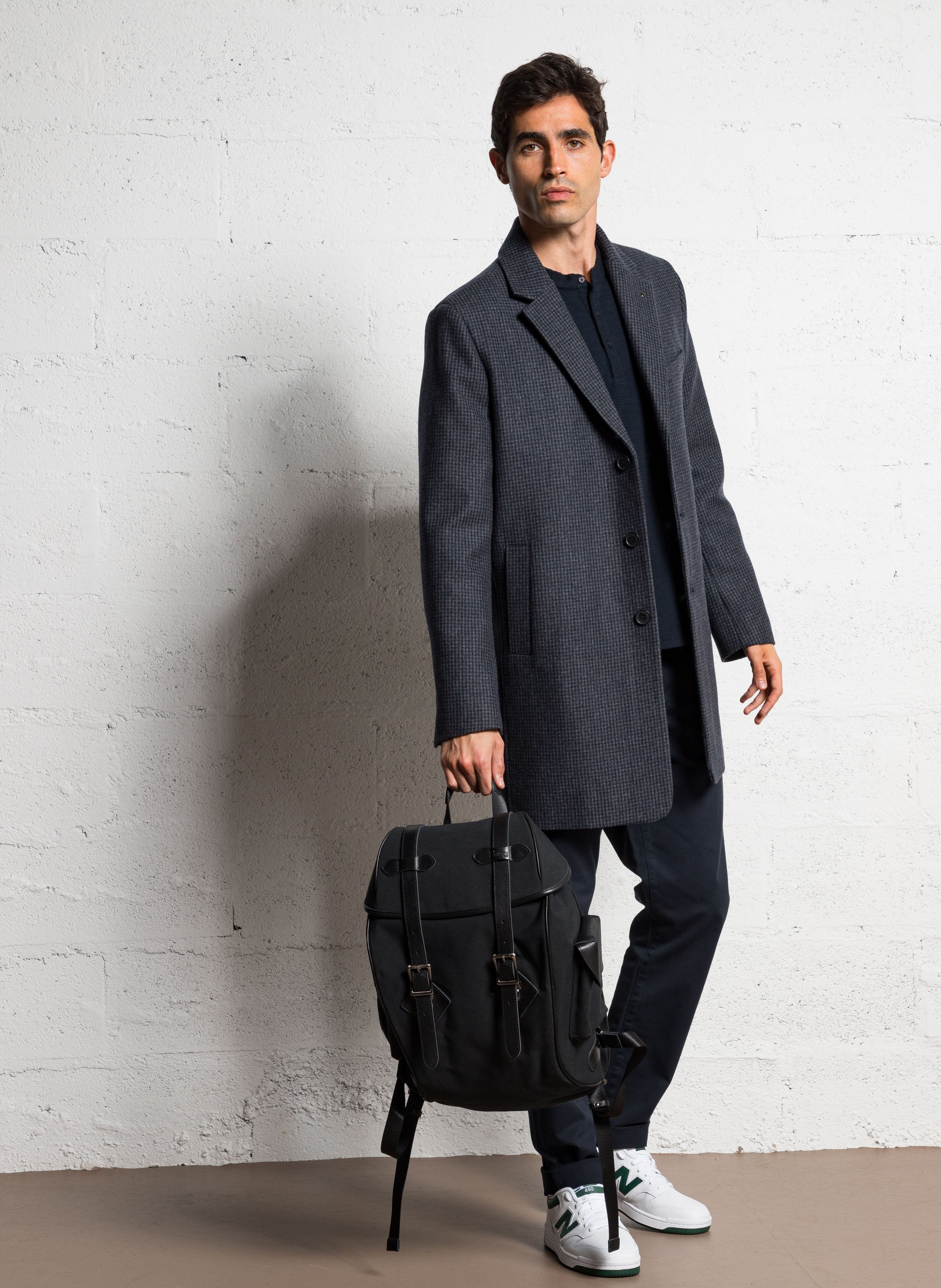 Two-tone leather backpack SIR EDWARD Black