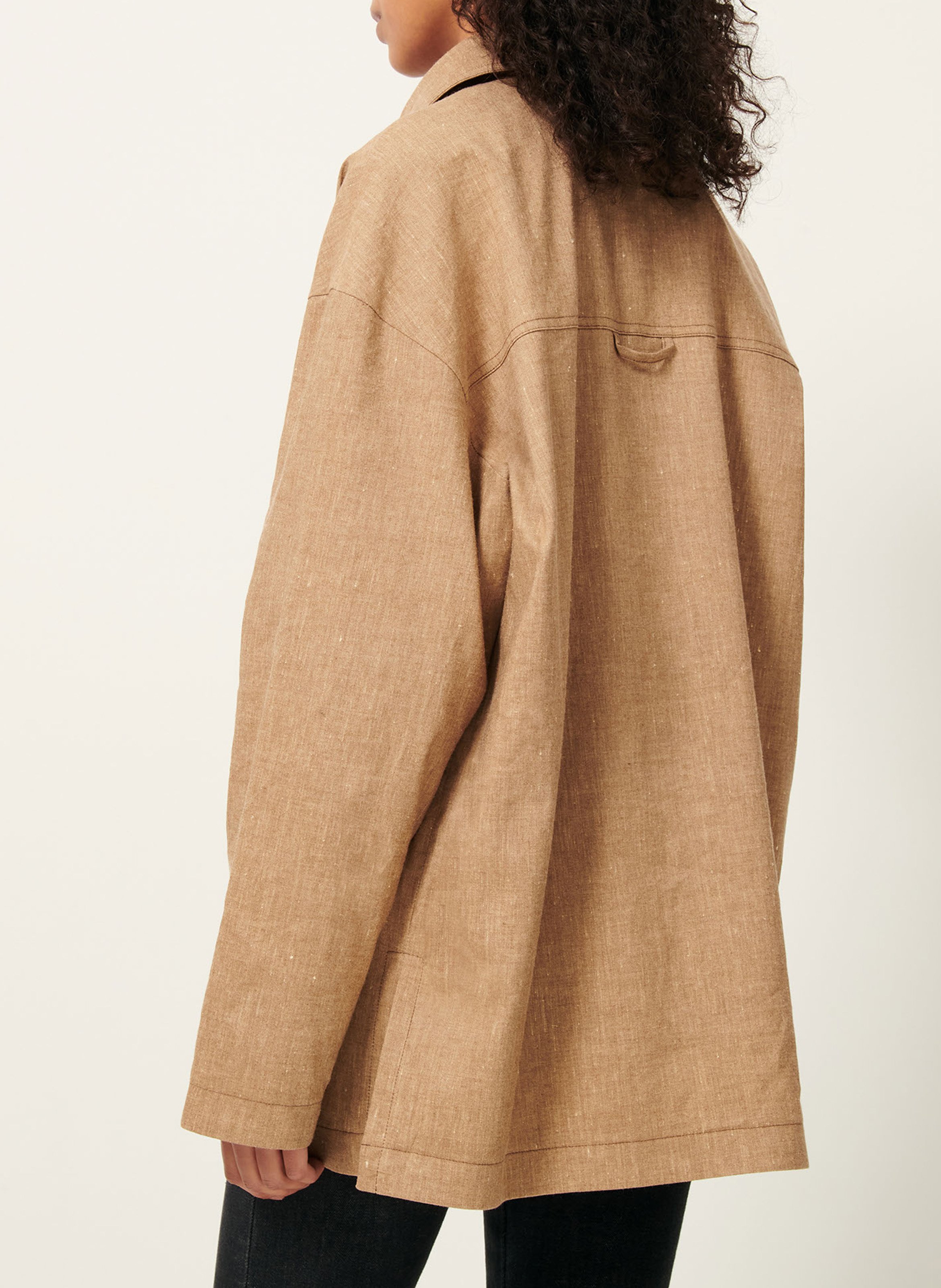 Safari-style linen blend jacket SESSUN Beige