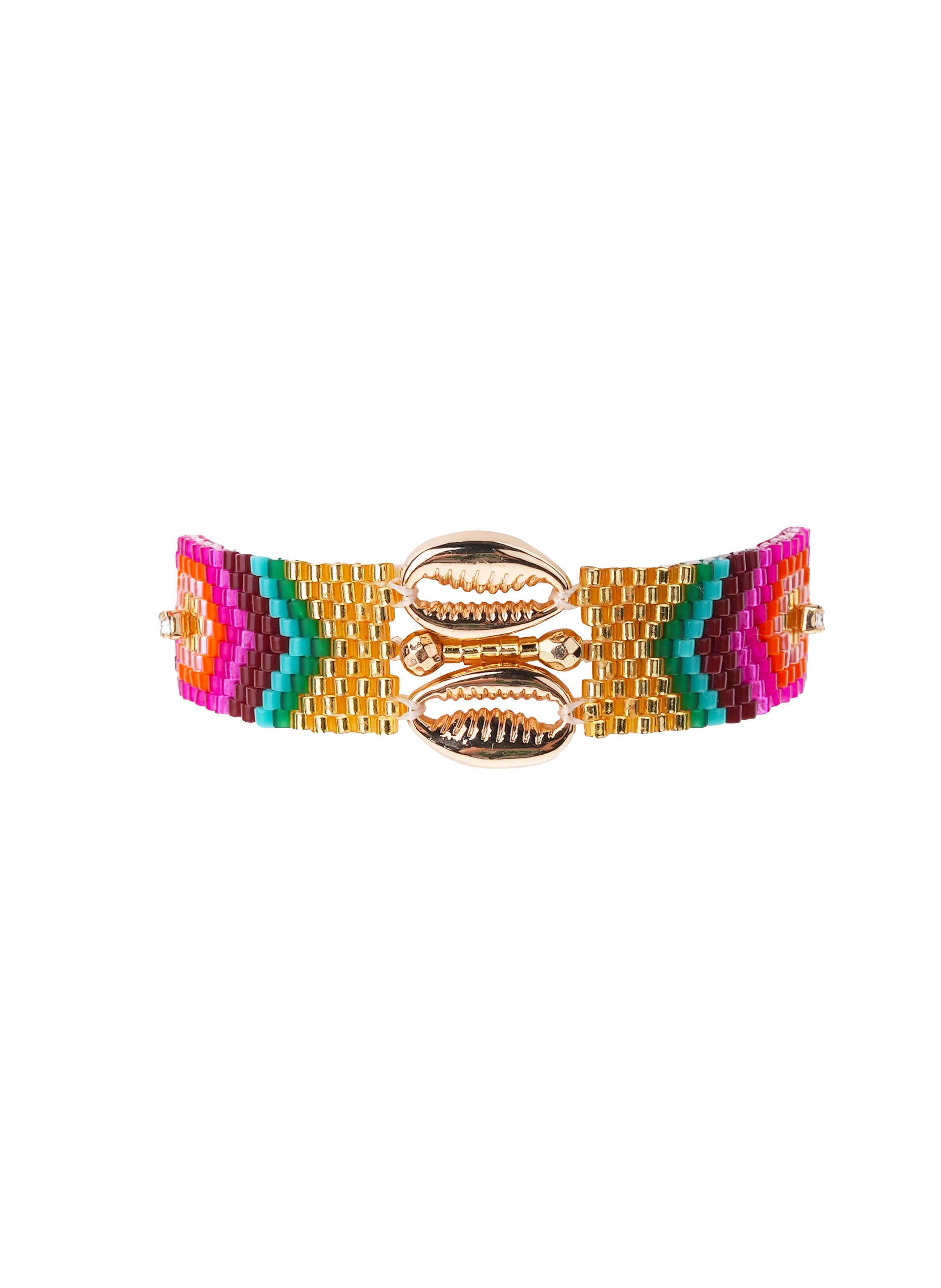 Adjustable beaded weaving bracelet HIPANEMA Multicolored