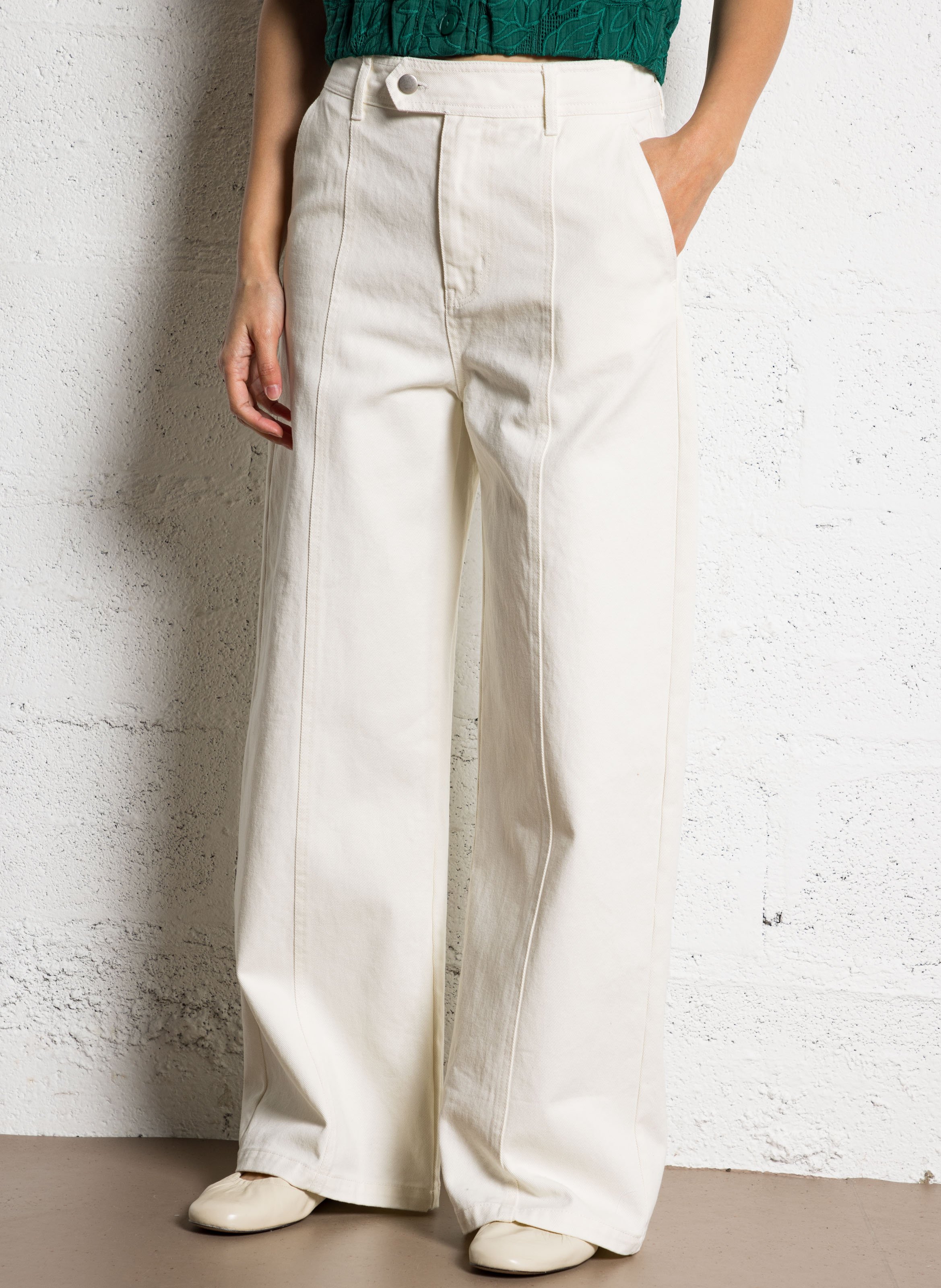 Wide cotton trousers  THE TINY BIG SISTER White