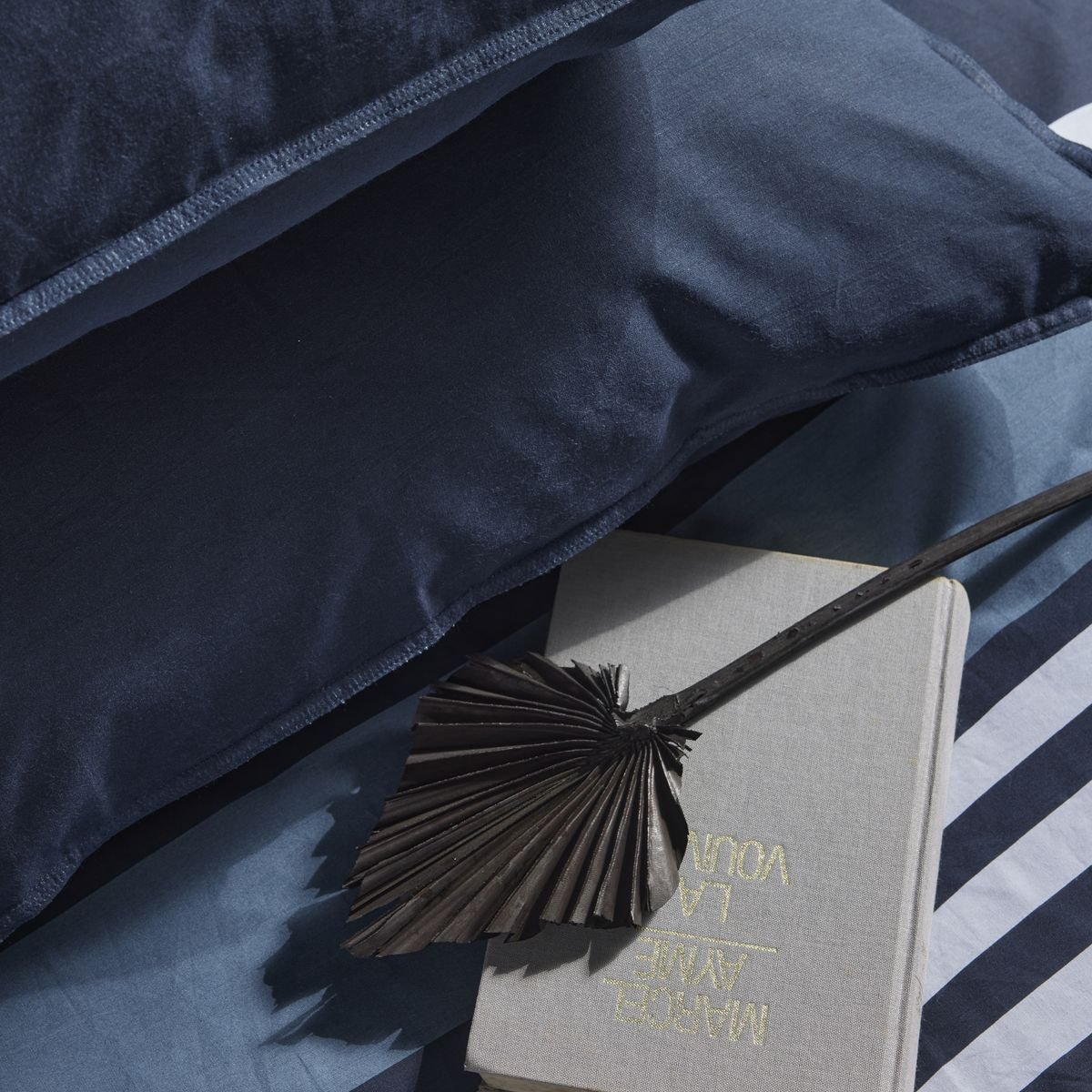 Zippered cotton printed bedding set TODAY LINGE DE MAISON Blue