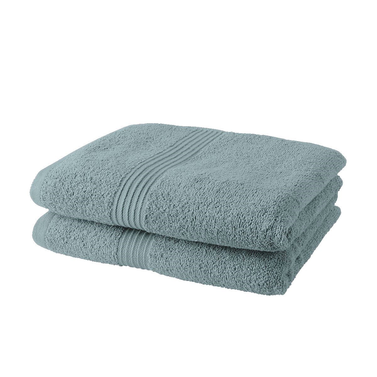 Set of 2 cotton bath towels TODAY LINGE DE MAISON Green