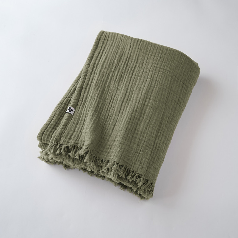 Pure cotton plaid L'EFFET PAPILLON Green