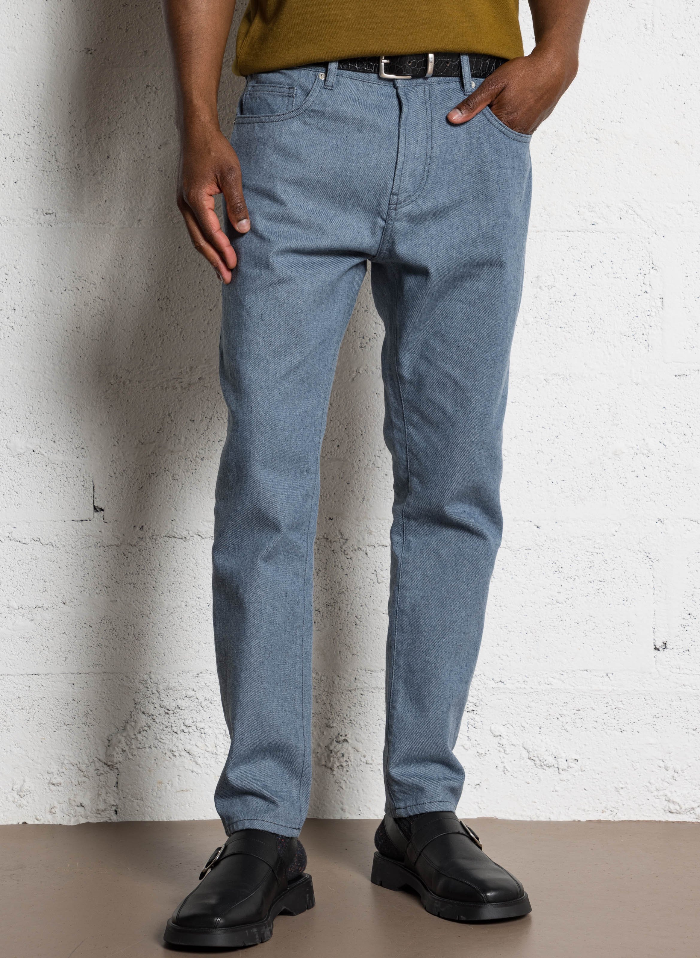 Straight leg jeans with a mottled effect, 5 pockets IKKS Blue