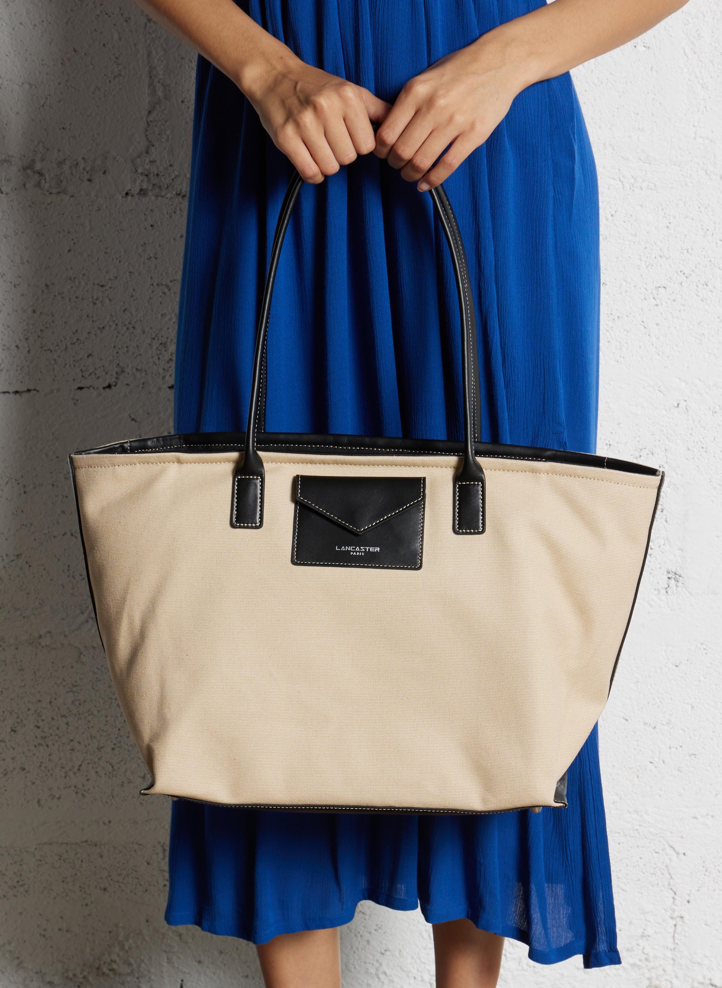 Cotton tote bag LANCASTER PARIS Black