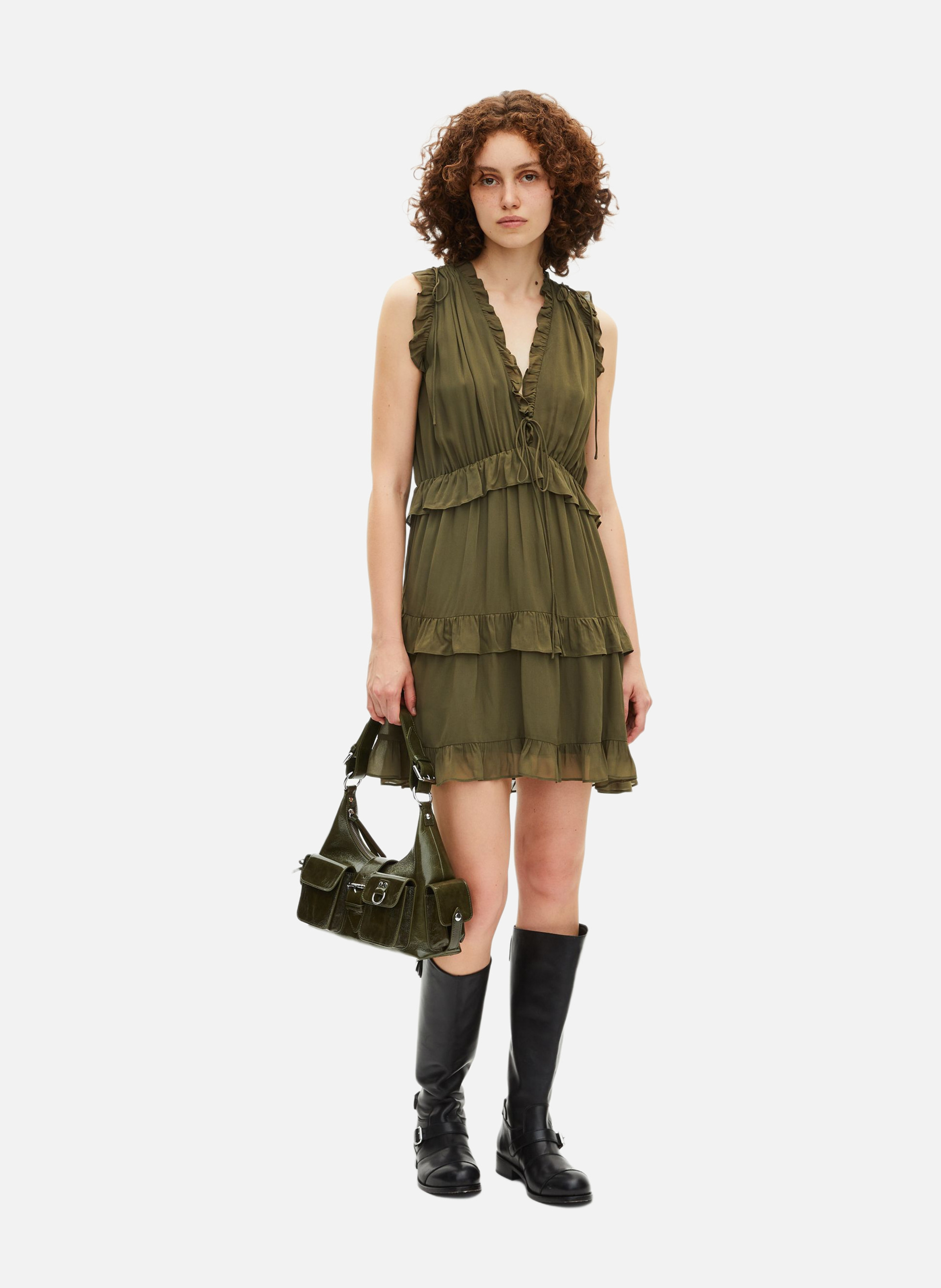 Short dress with ruffles THE KOOPLES Green
