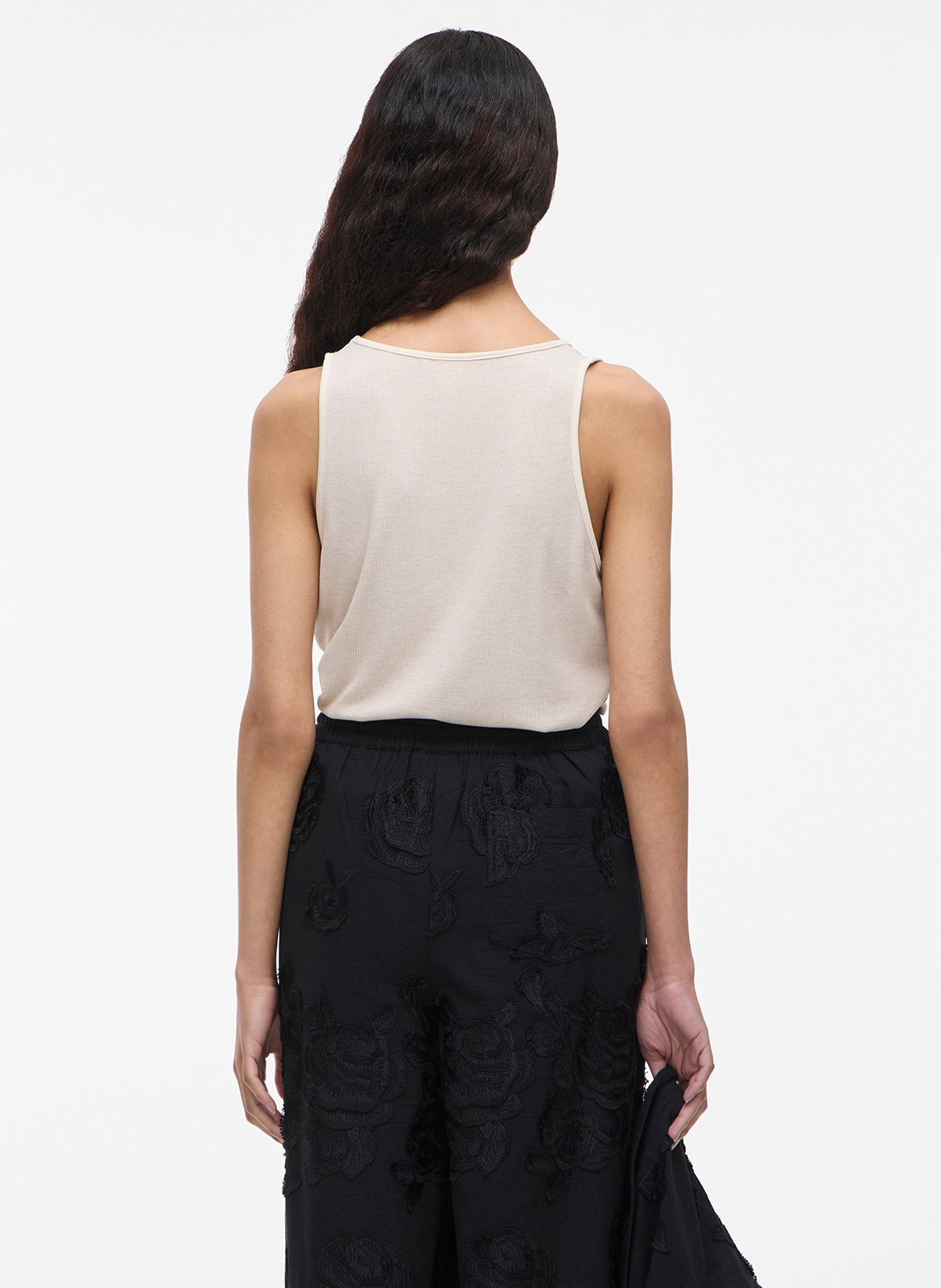 Bedrucktes Viskose-Top ROUGE EDIT Beige