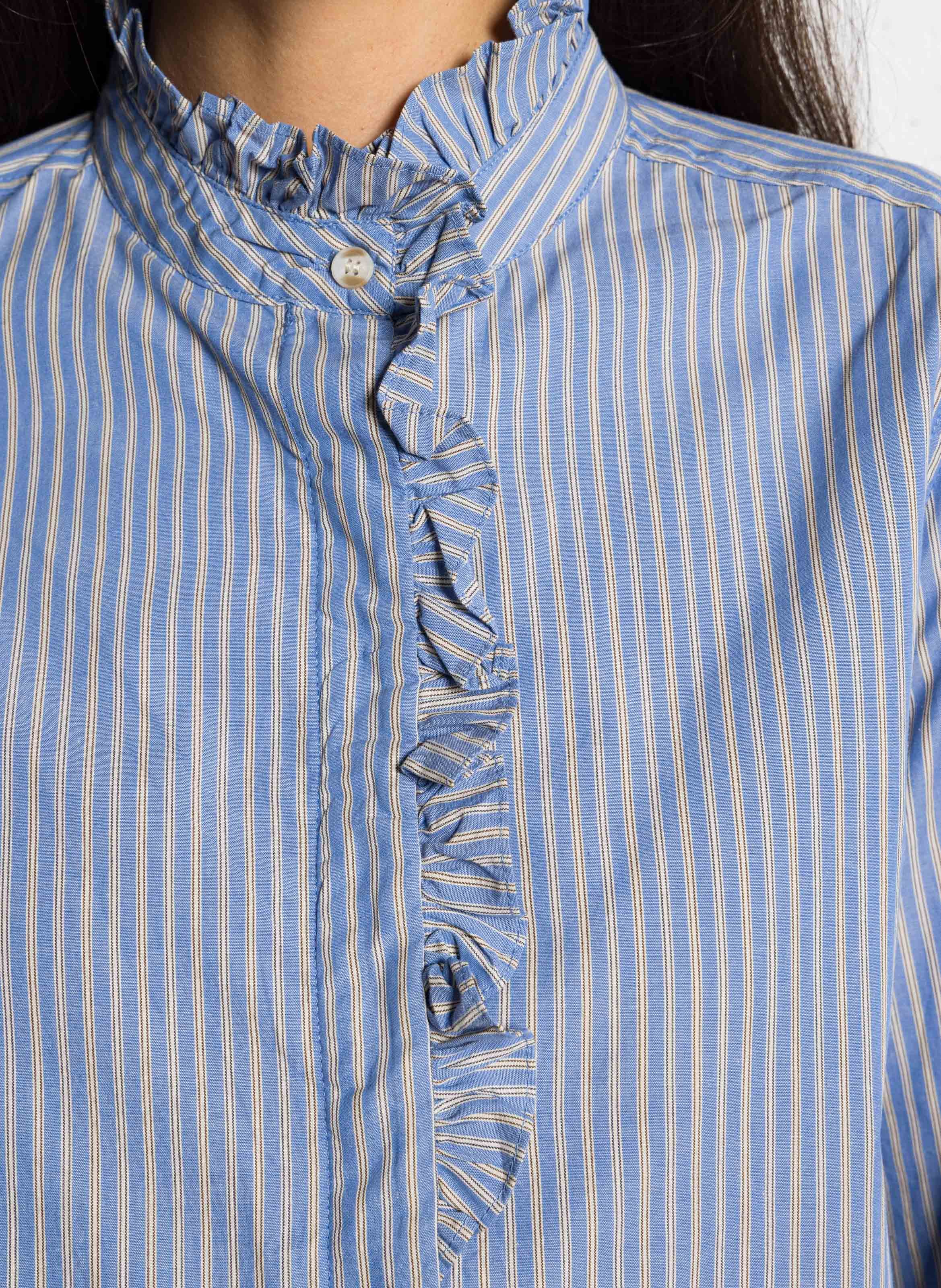 Alexandra dotted Swiss shirt SEE U SOON Blue