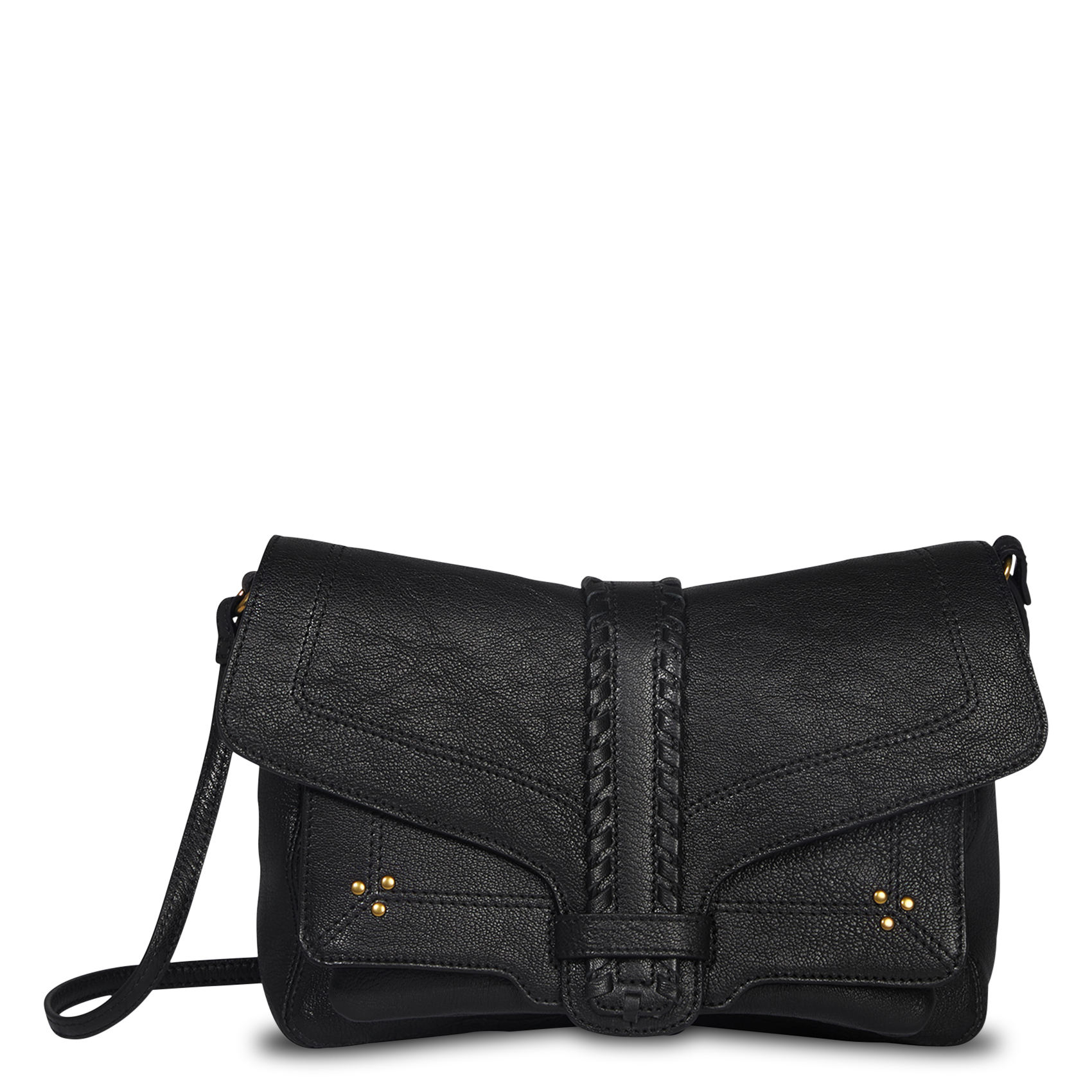 Sac bandoulière à rabat en cuir JEROME DREYFUSS Black