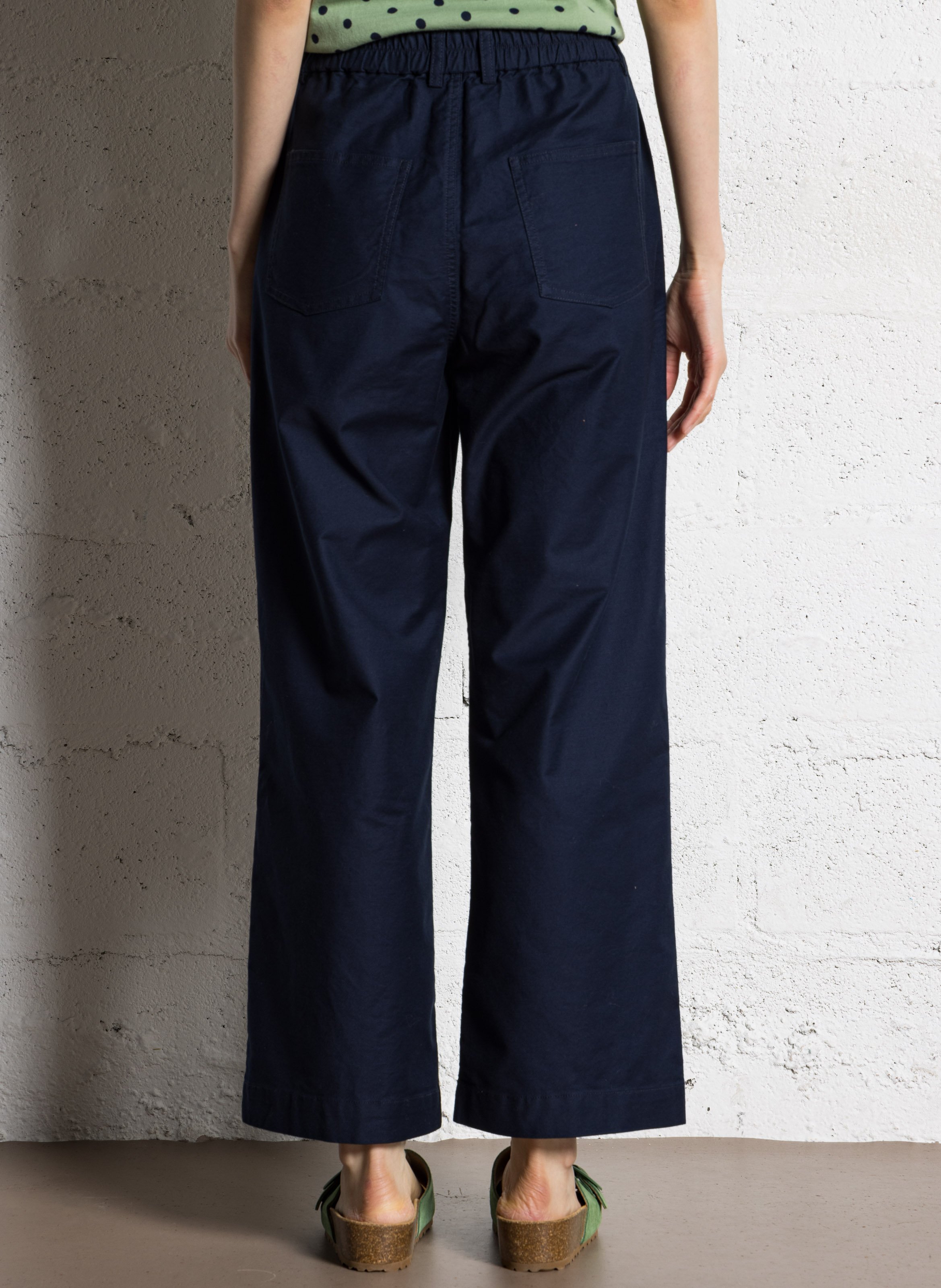 Pantalon droit en coton mélangé NICE THINGS Bleu