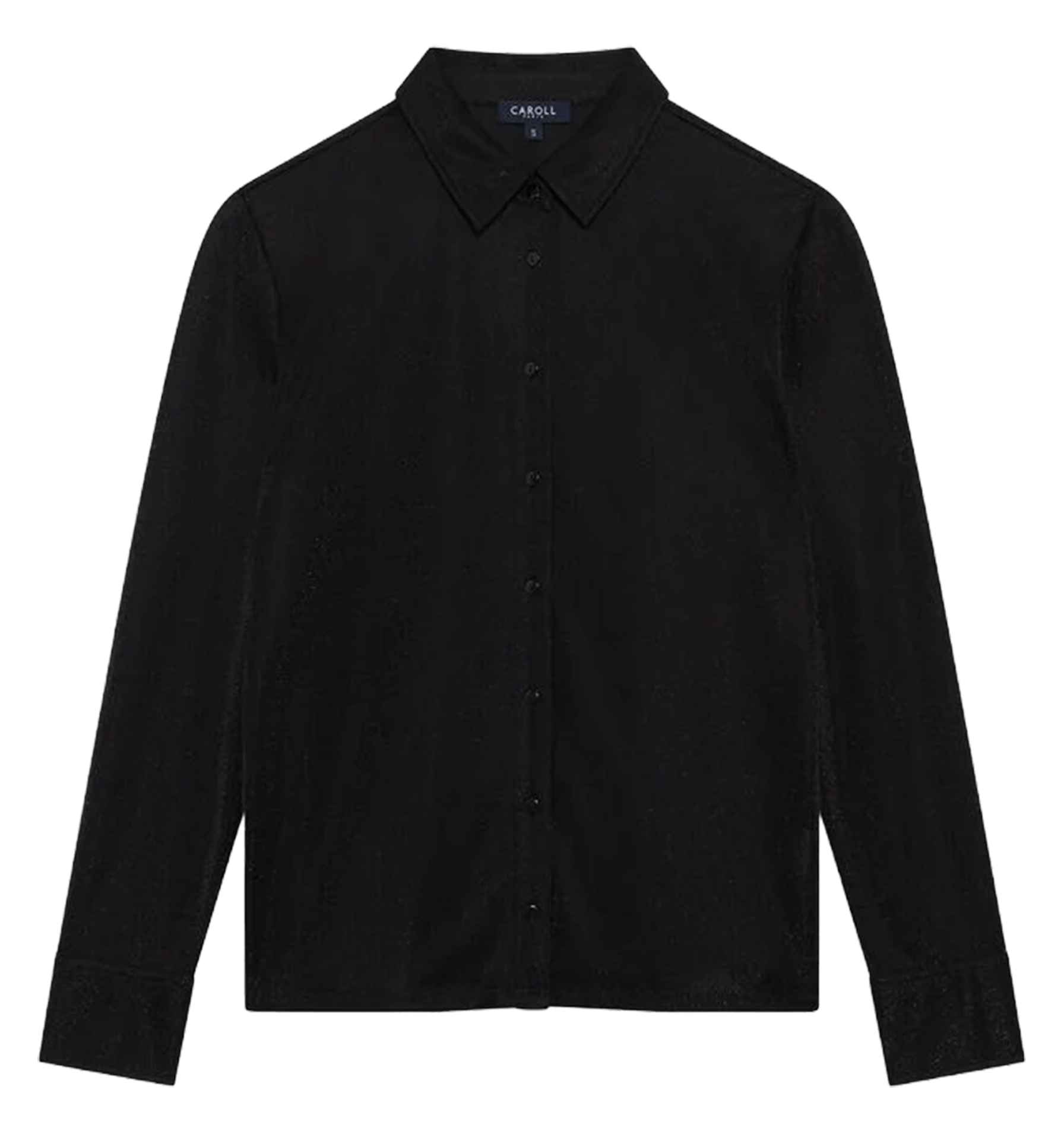 Straight shirt with classic sequined collar CAROLL Black