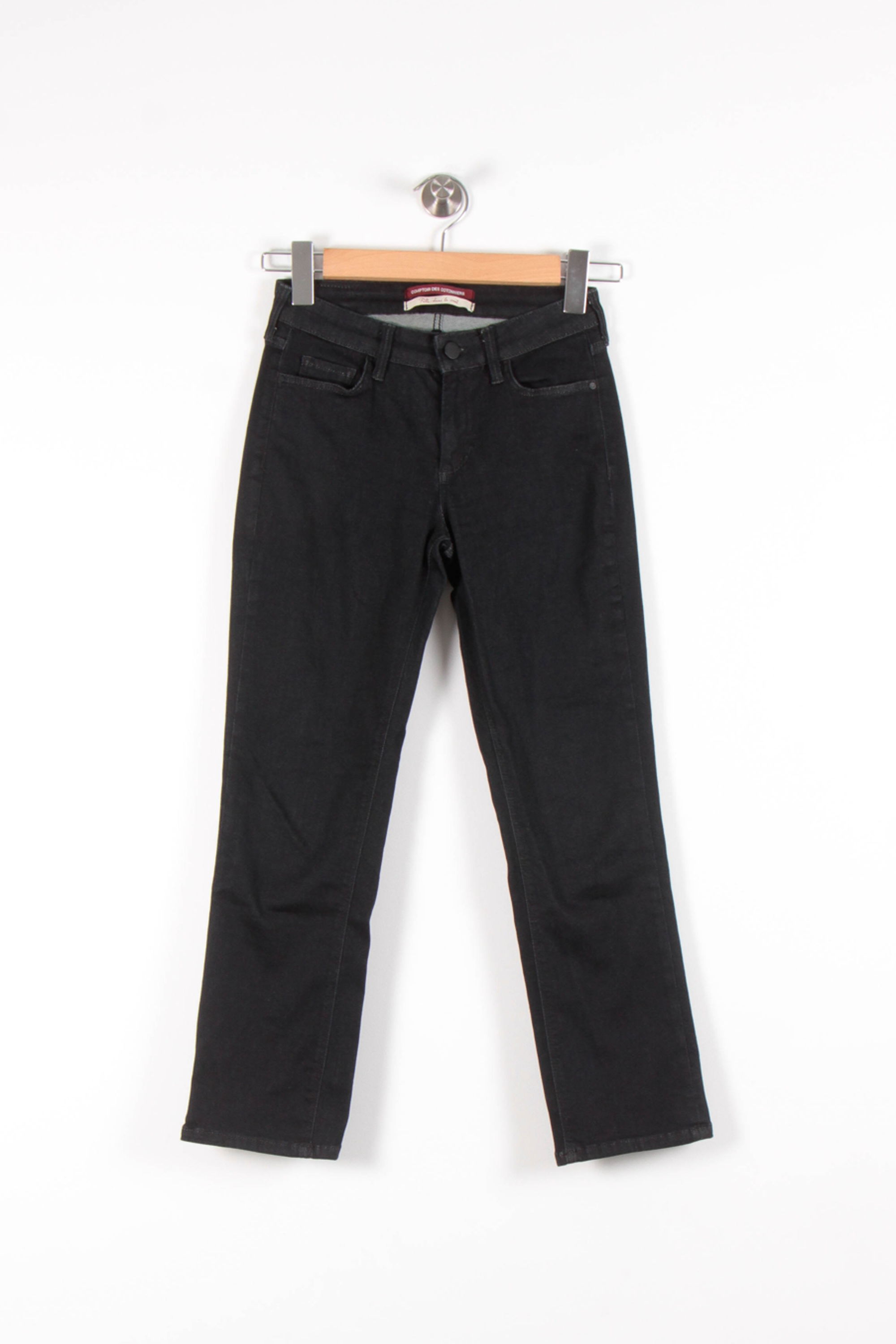 Cropped slim jeans with studs COMPTOIR DES COTONNIERS - Seconde main Black