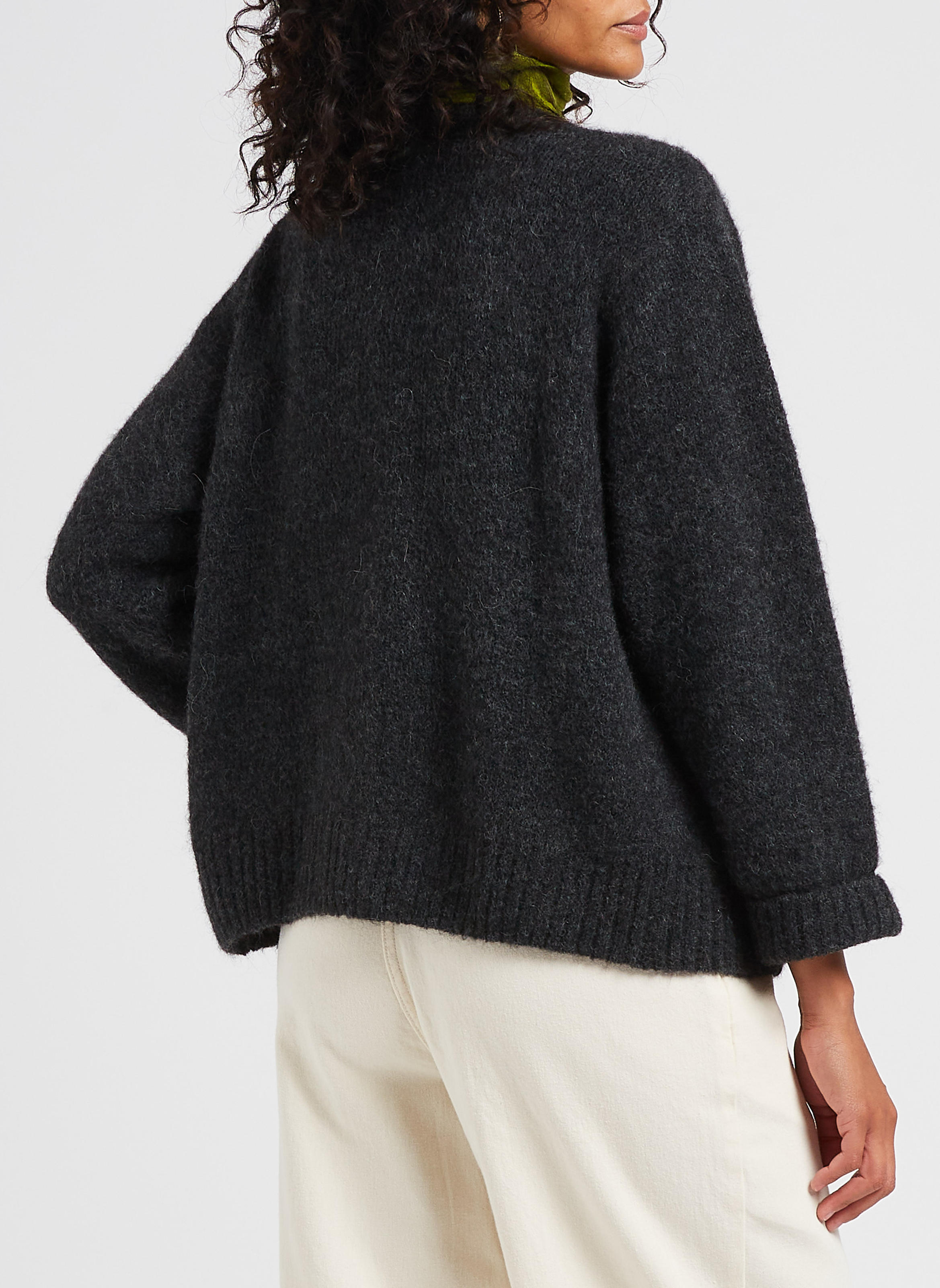 Weite Strickjacke mit V-Ausschnitt AMERICAN VINTAGE Grau