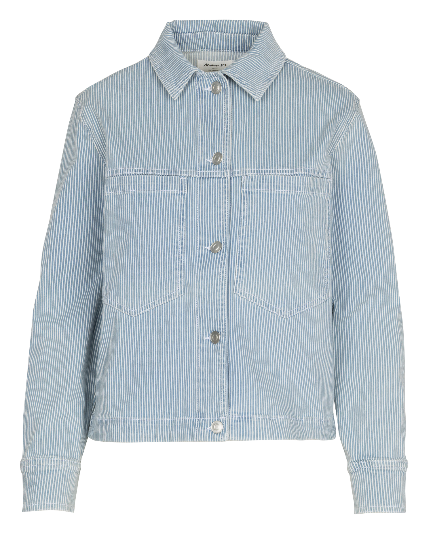 Katoenen jack met klassieke kraag MAISON 123 Blauw