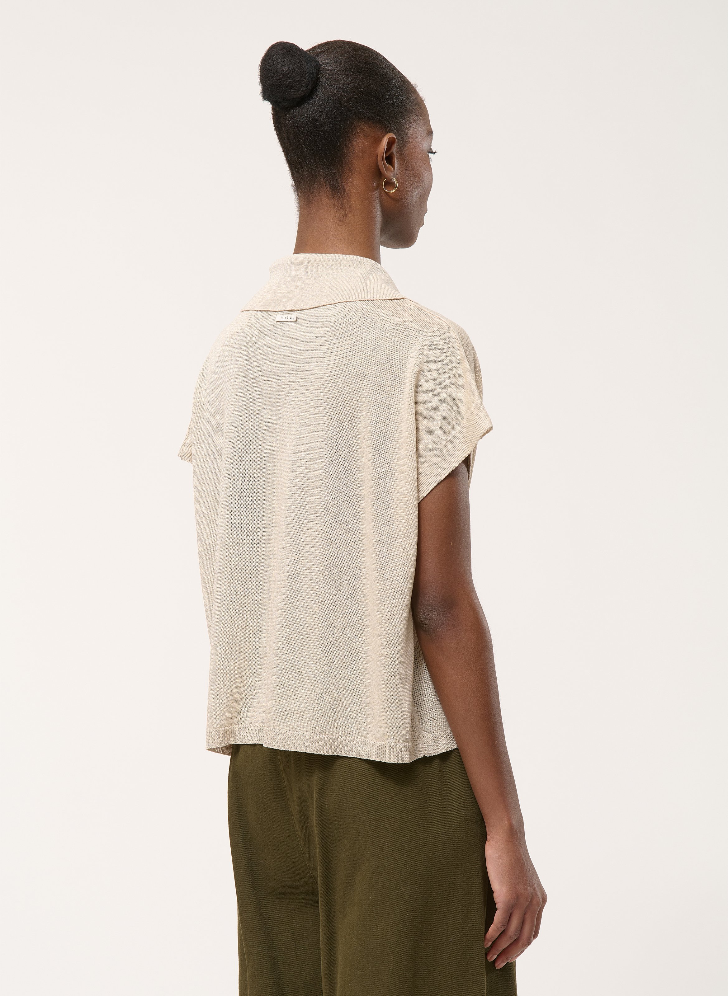 Oversize-Pullover mit V-Ausschnitt HUMILITY Beige