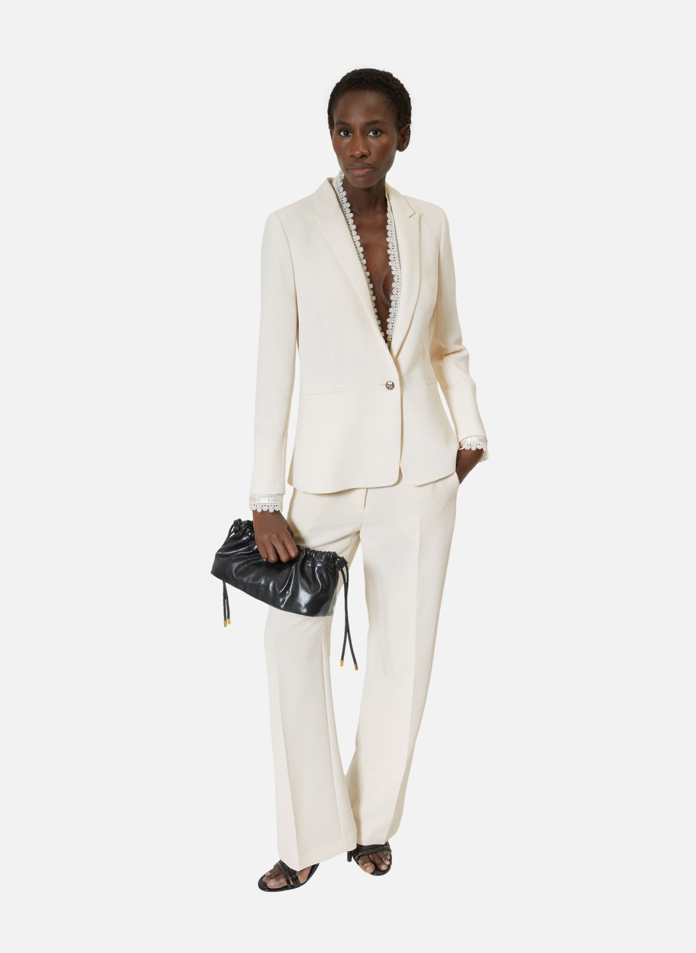 Tailored jacket with lace band THE KOOPLES White