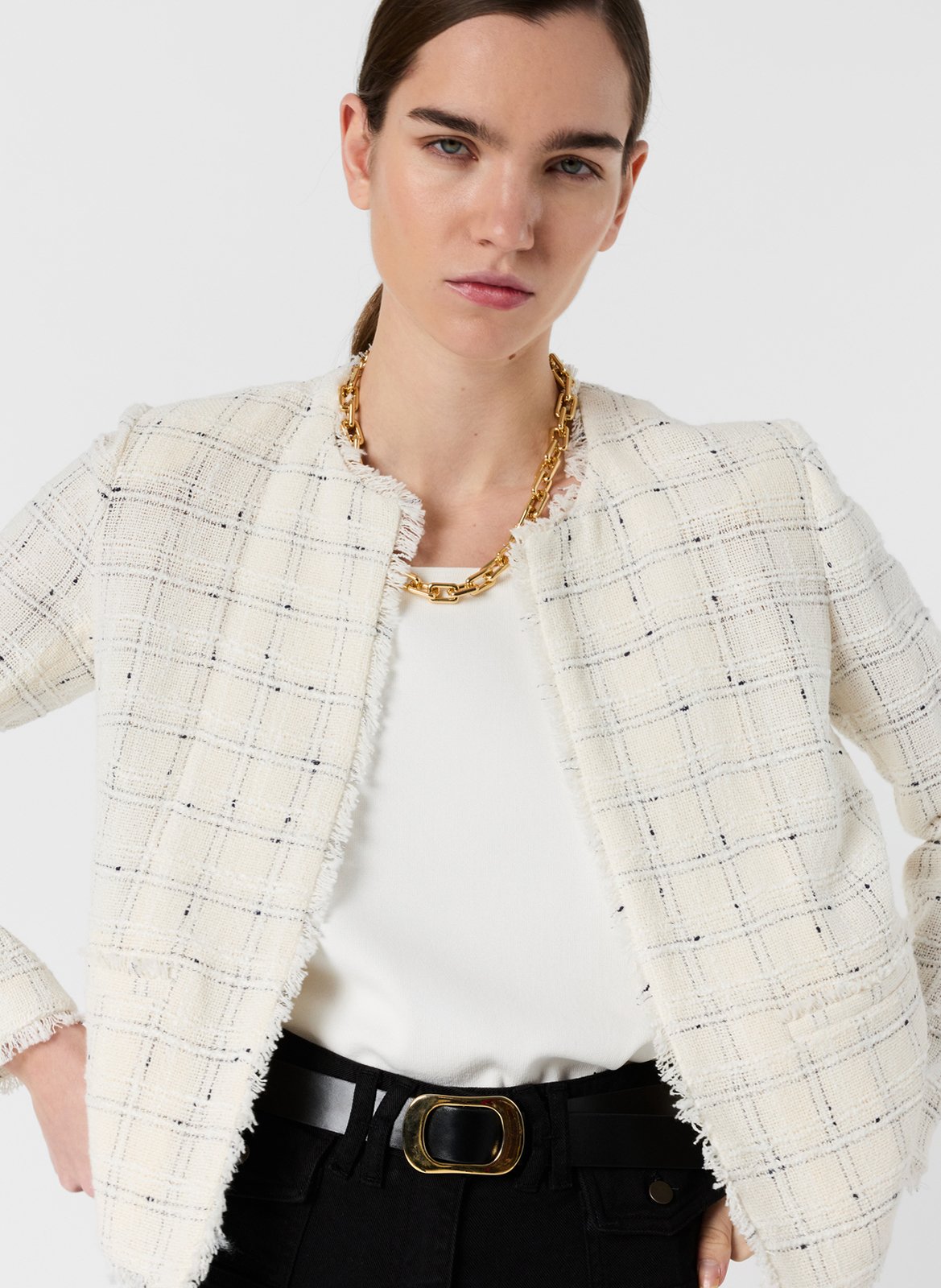 Cotton-blend jacket with Victorian collar GERARD DAREL Beige